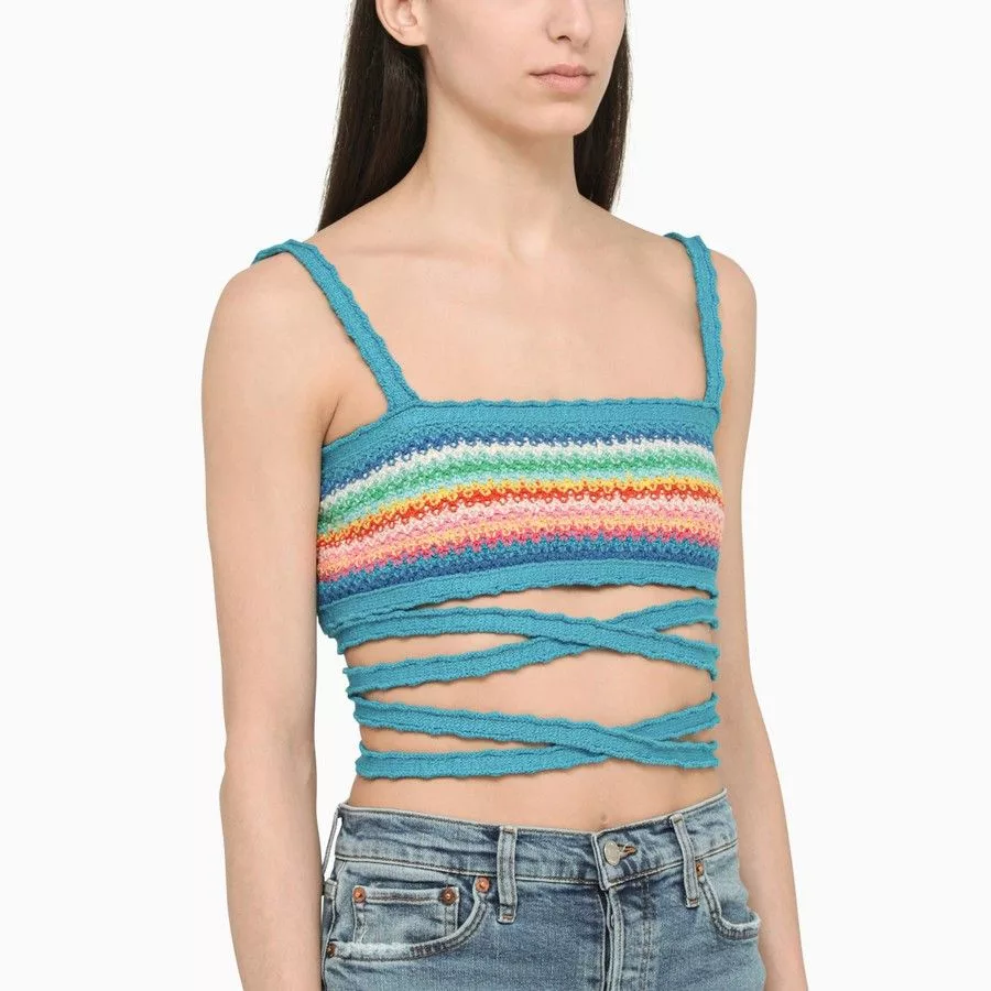 Alanui Tank Tops Alanui o1d2blof0724 Short Top in Multicolor