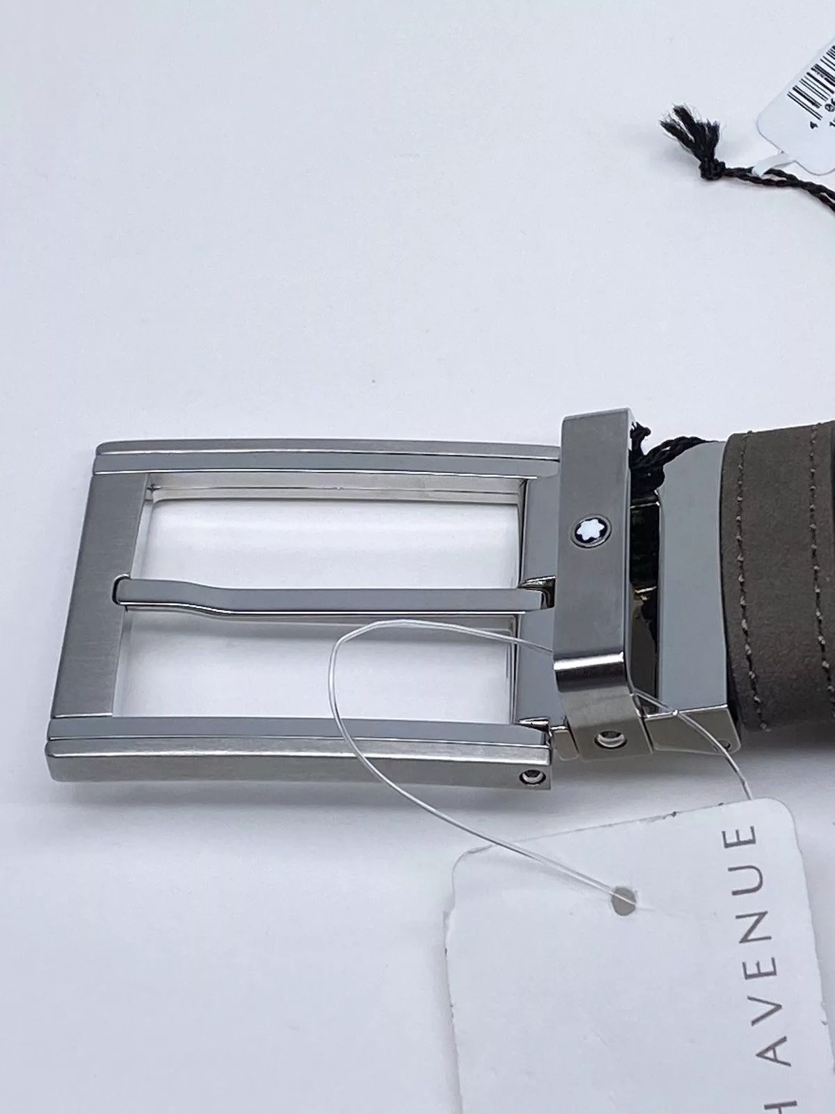 Montblanc Belts Montblanc Trapeze Adjustable & Reversible Leather Belt Gray