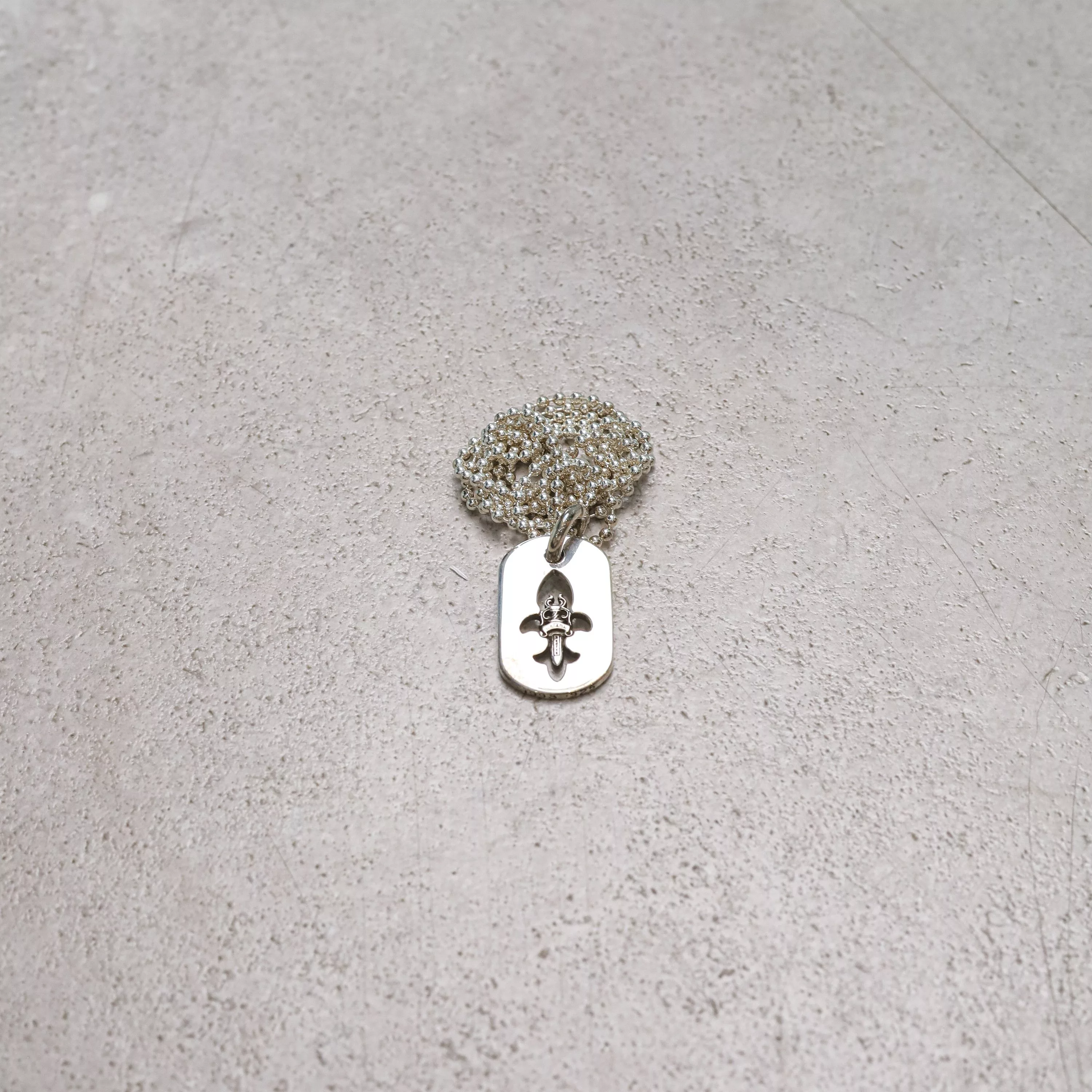 Chrome Hearts Jewelry Watches CHROME HEARTS Dog Fleur Dagger Necklace SILVER