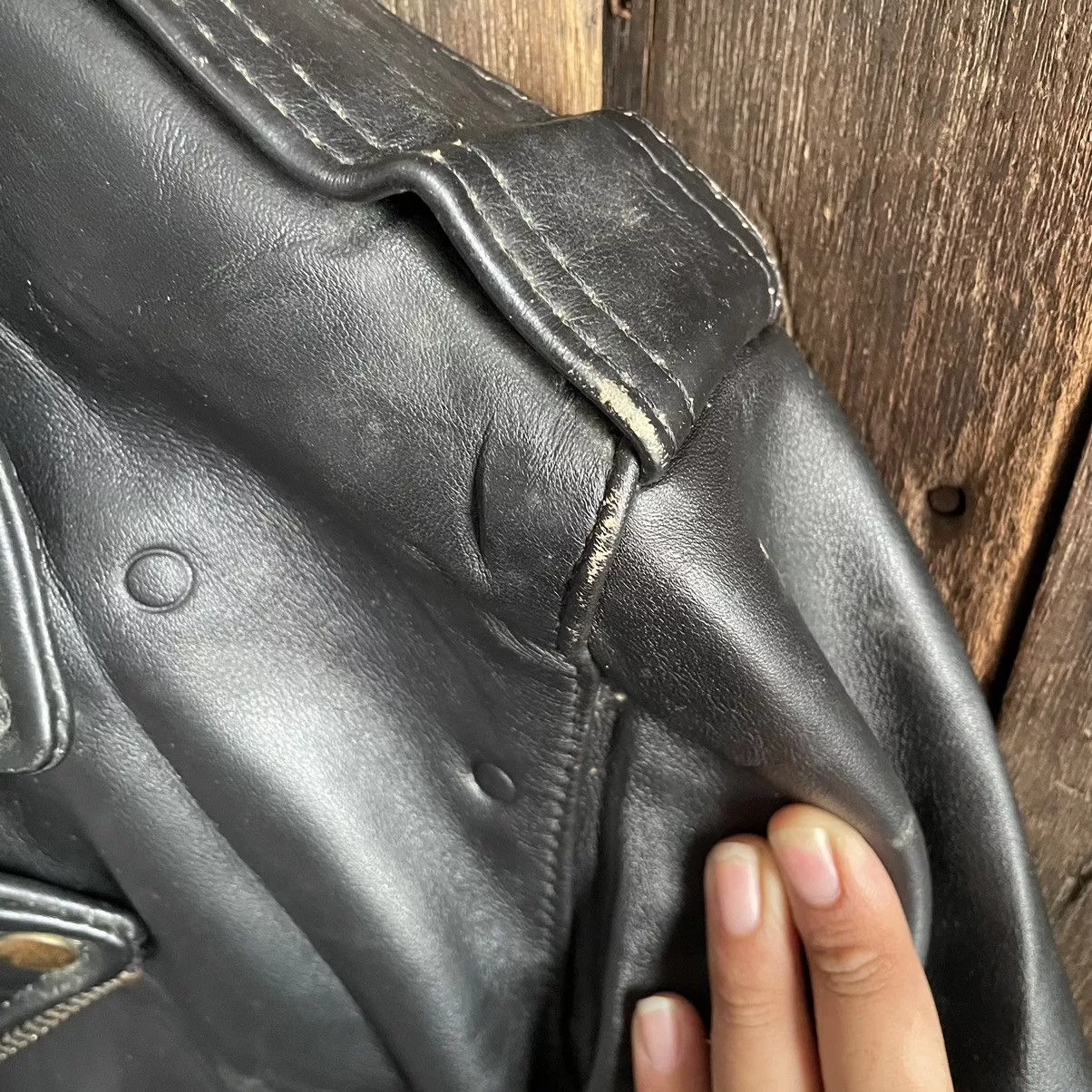Vanson Leathers Leather Jackets Vanson Leathers × Vintage Vintage Vanson Leather Double Collar Leather Jacket Black