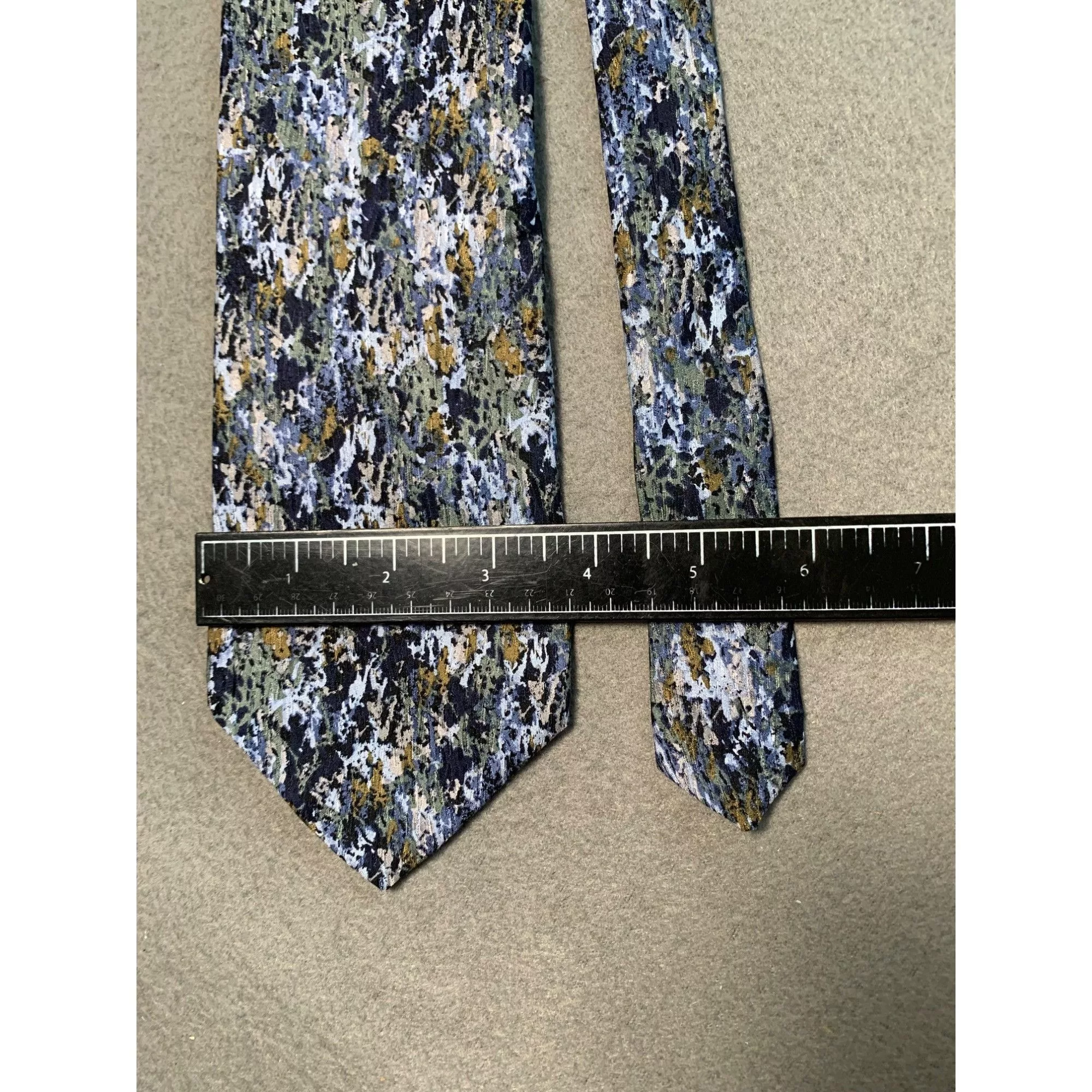 Other Ties Pocketsquares Other Cocktail Collection Silk Tie Abstract Pattern Mens Blue Gree