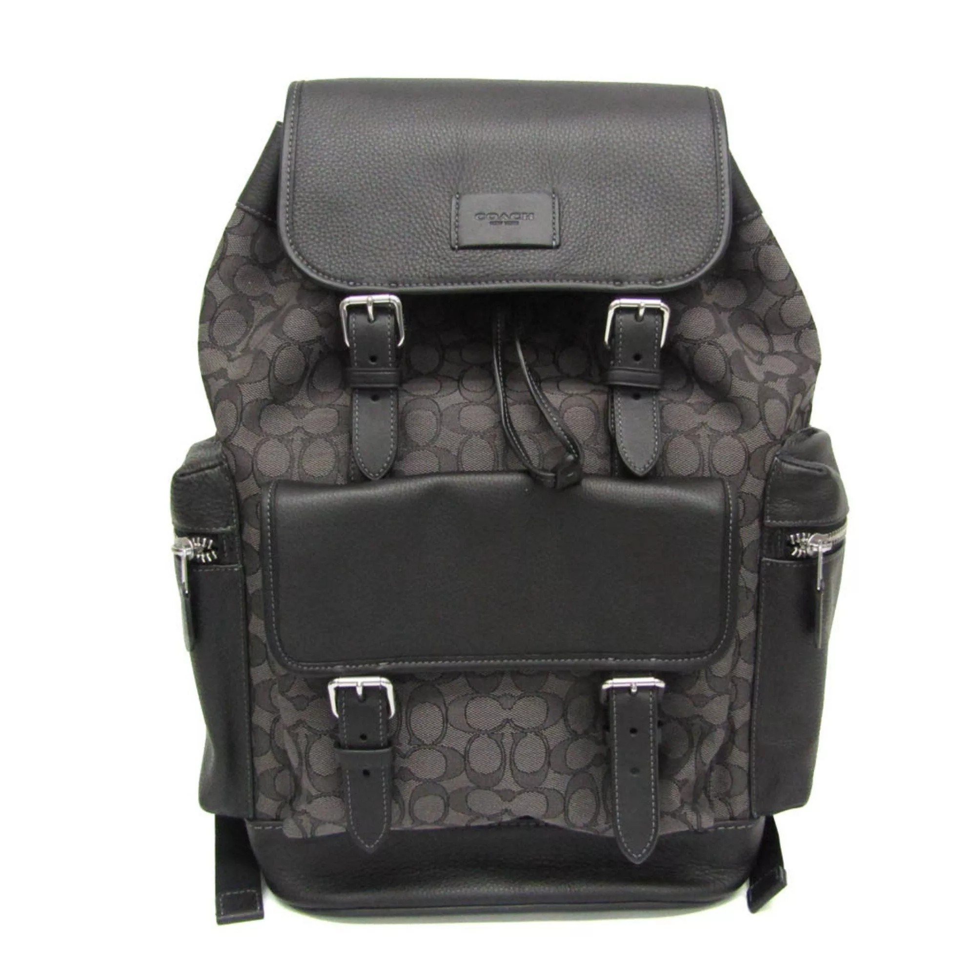 Coach Backpacks Coach Signature CE523 Men's Leather,PVC Backpack Black,Gray