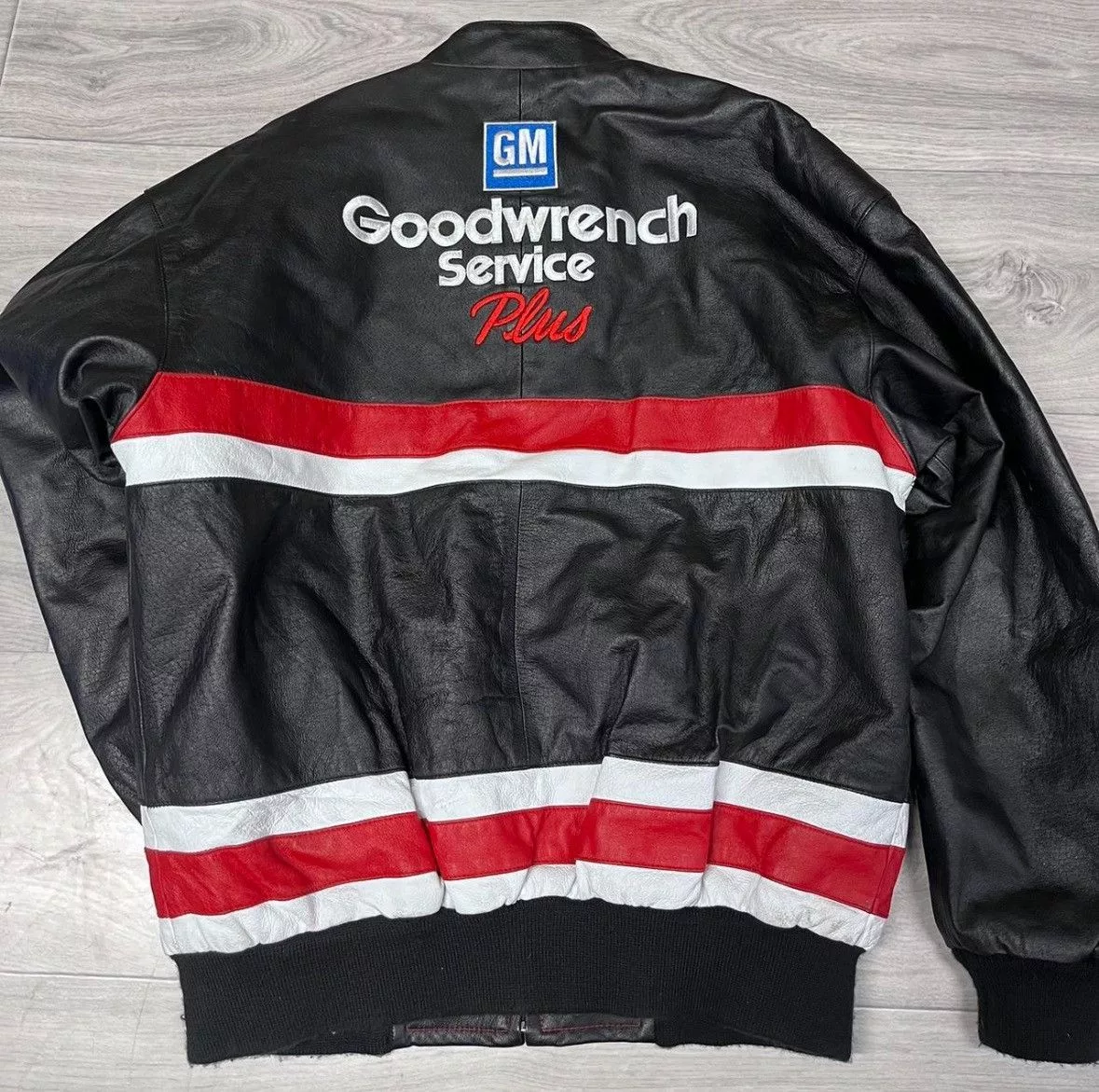 Chase Authentics Leather Jackets Chase Authentics × NASCAR Chase Authentic’s GoodWrench Leather Jacket Black