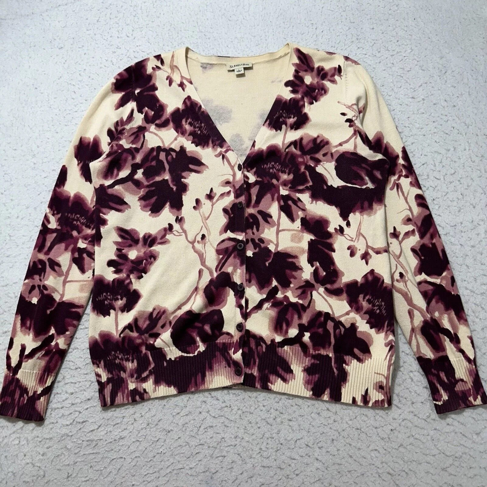 St. Johns Bay Sweaters St. Johns Bay St. John's Bay Large Button Down Cardigan Sweater Purple