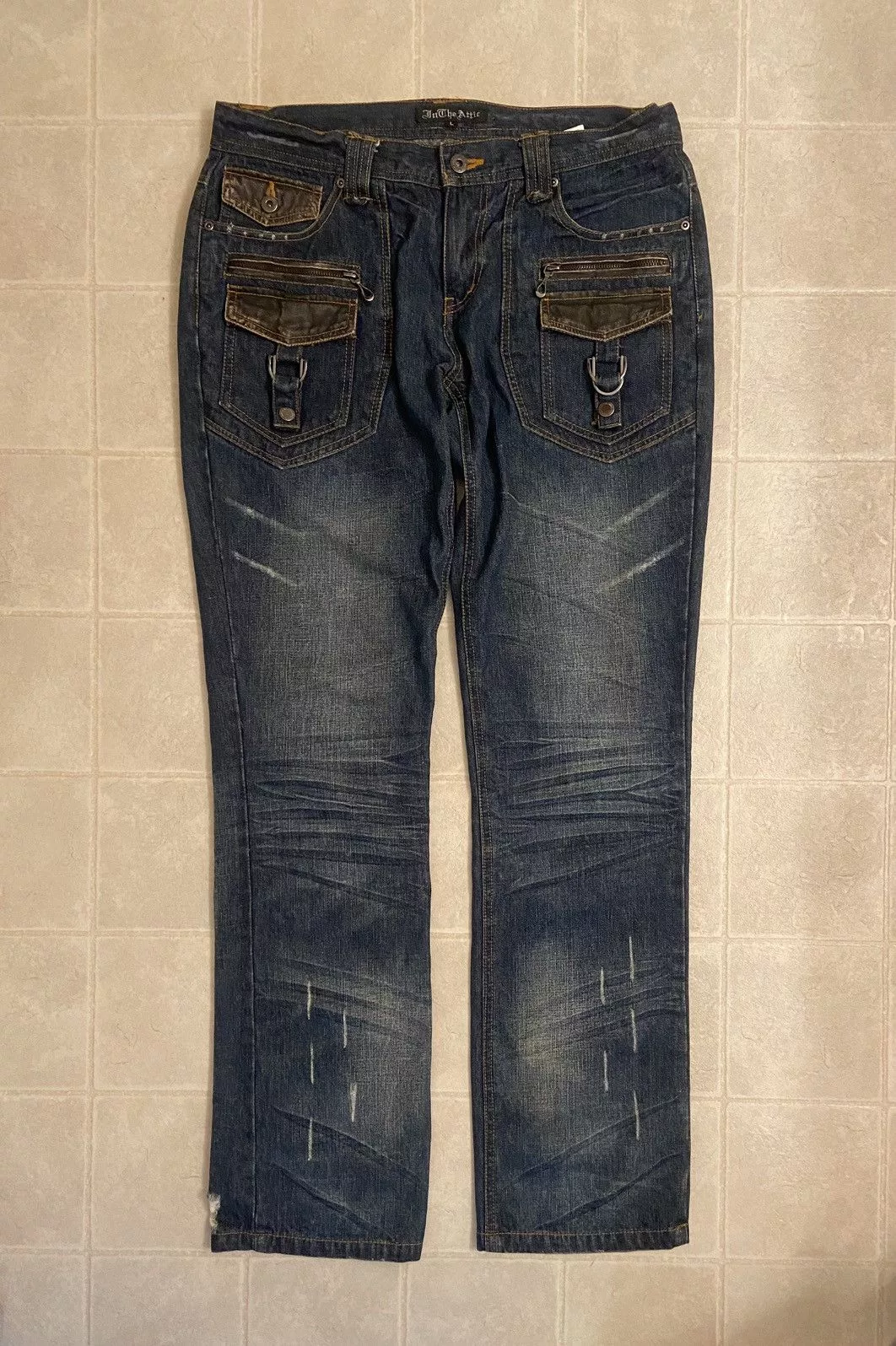 14th Addiction Denim 14th Addiction × If Six Was Nine × In The Attic In the Attic Distressed Denim Blue