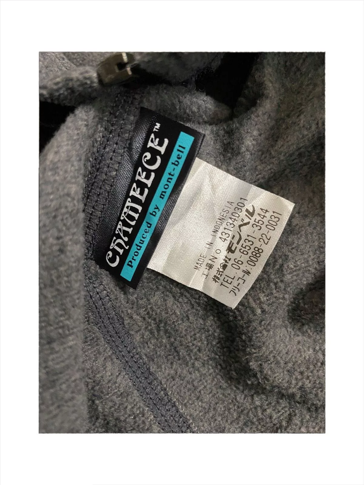 Montbell Light Jackets Vintage 90s Montbell Fleece Jacket Gray