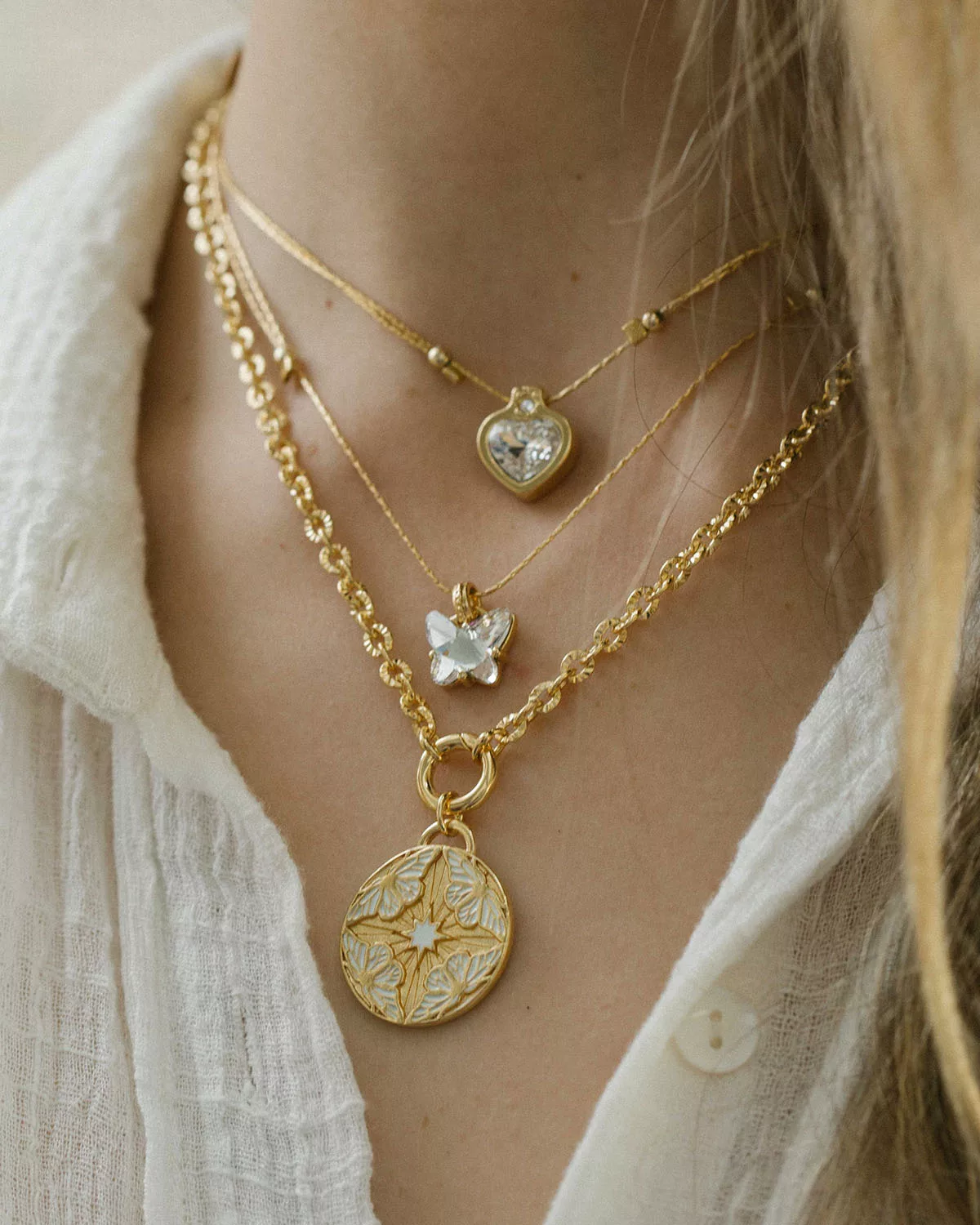 Crystal Butterfly Expandable Necklace