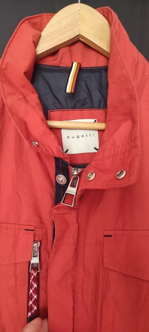 Bugatti Jackets BUGATTI Light Orange Jacket Full Zip 4 Pockets Made Germany