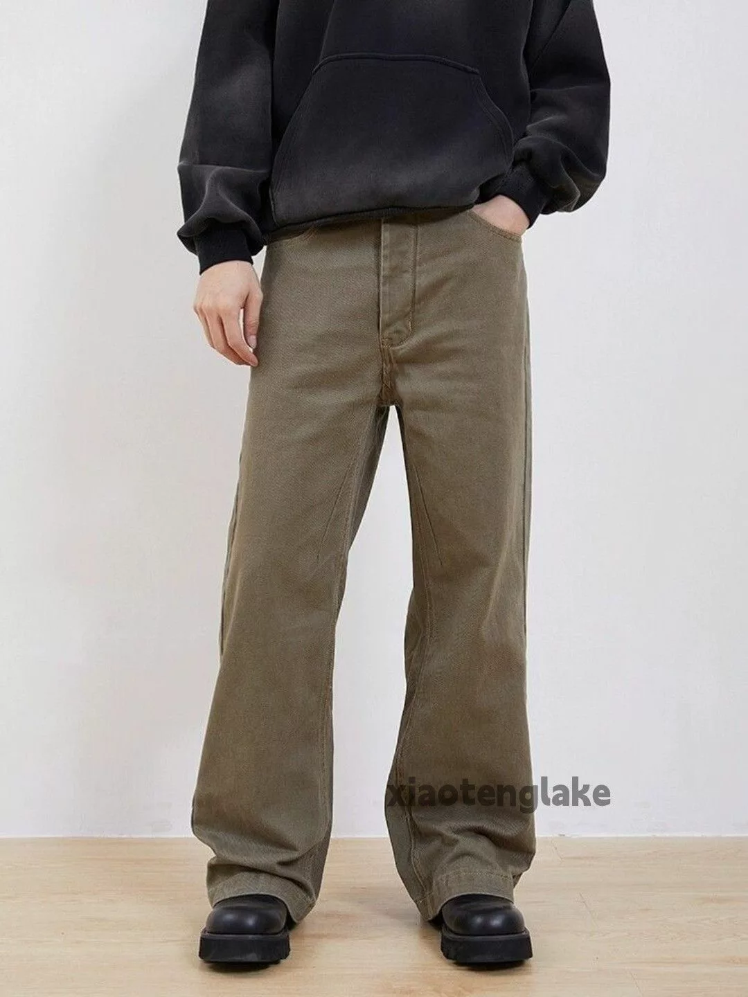Designer Casual Pants Designer × Jean × Vintage faded yuppie retro bootcut flared jeans Brown