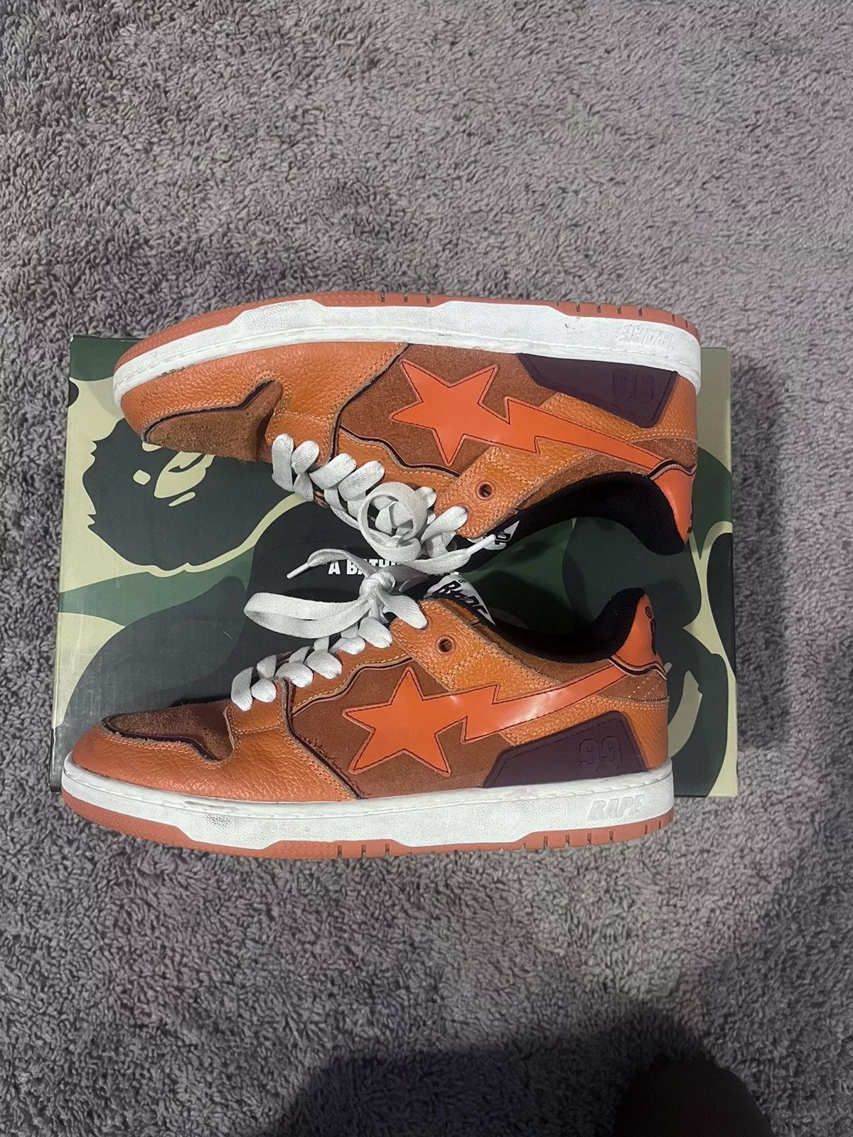 Bape Low Top Sneakers Bape SK8 STA #2 M1 Orange