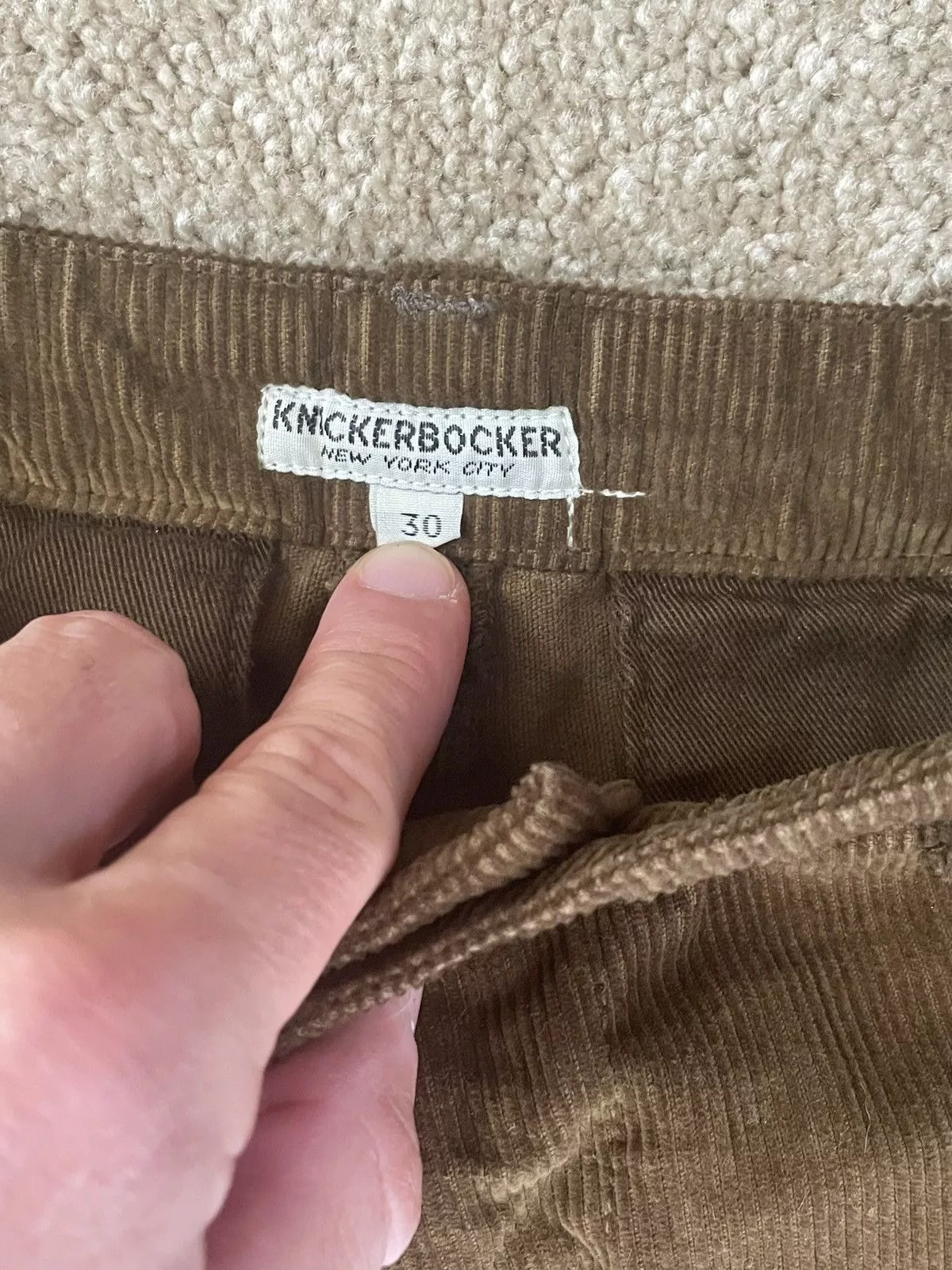 Knickerbocker Mfg Co Casual Pants Knickerbocker Mfg Co knickerbocker flat front tapered brown corduroy pants