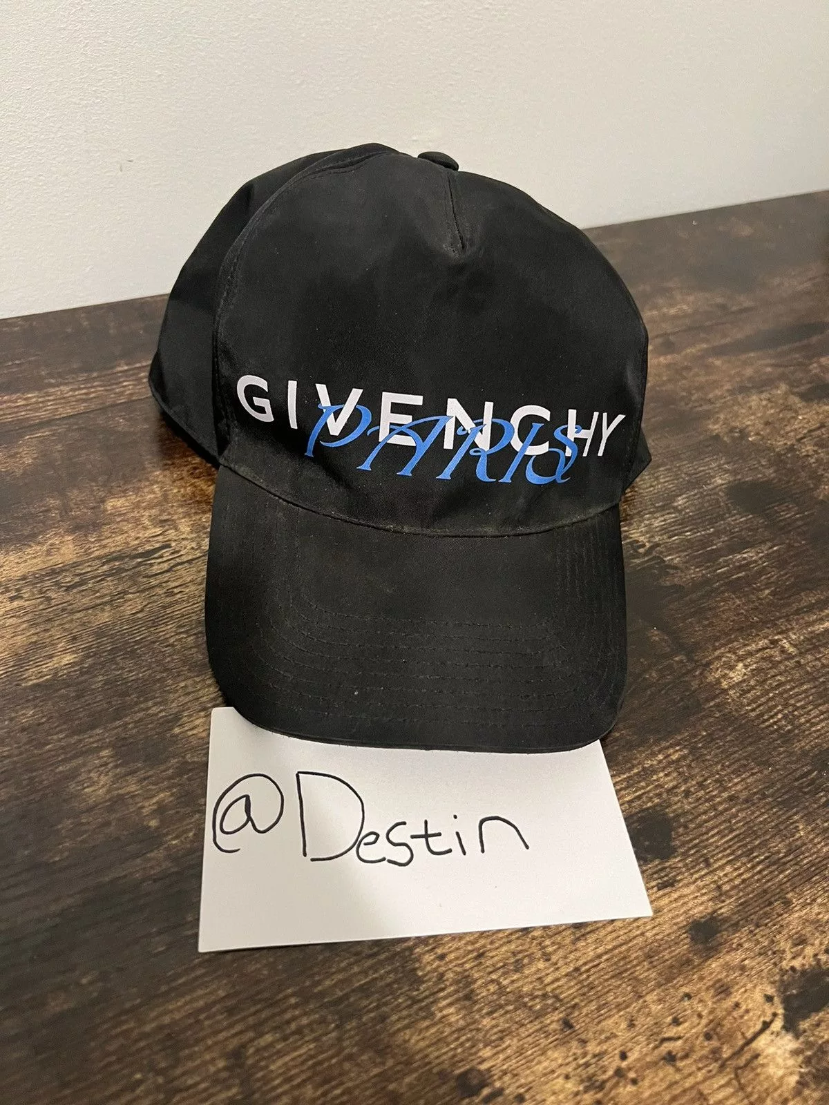 Givenchy Hats Givenchy × Hypebeast Givenchy Paris Logo Hat Velcro Hat Black Streetwear