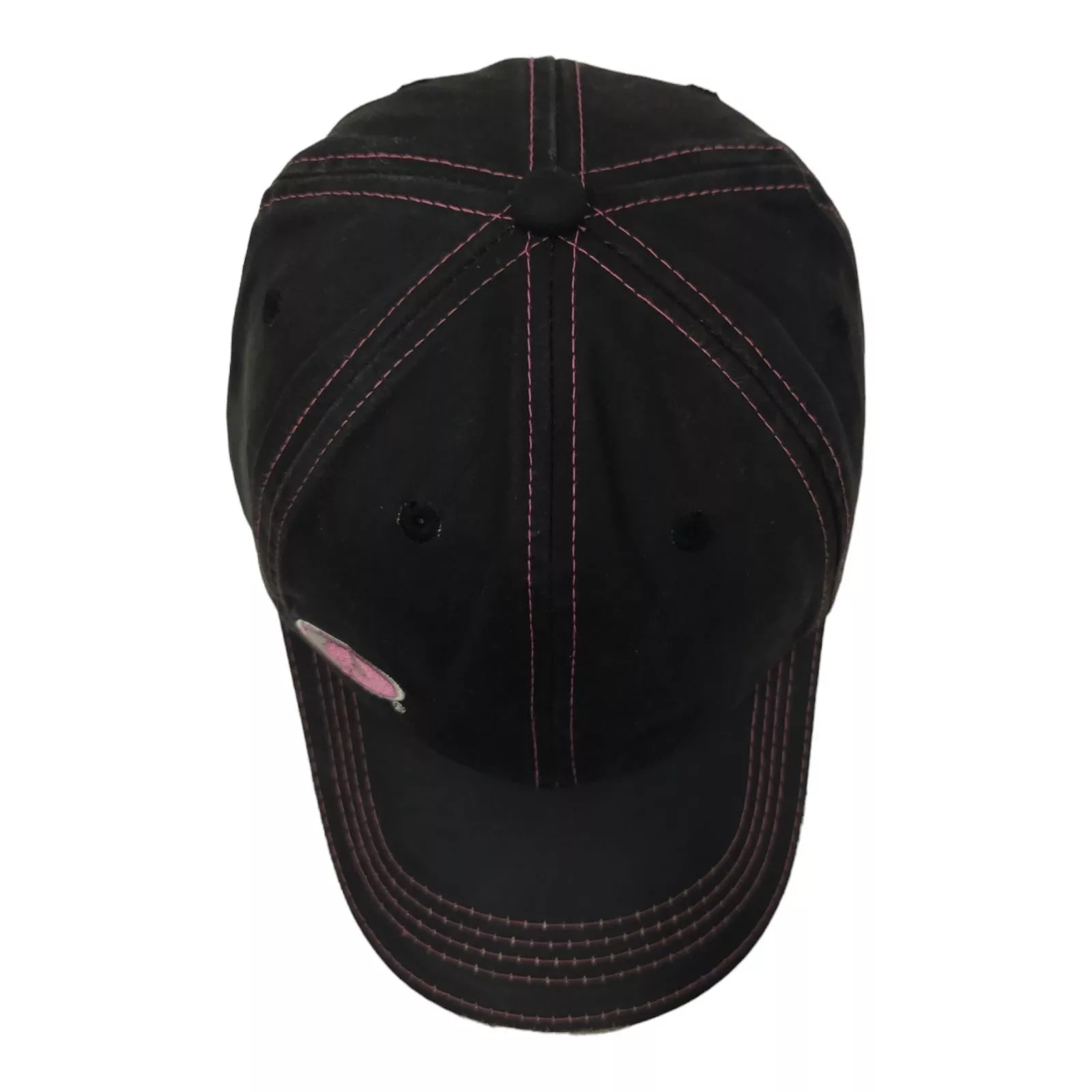 Signatures Hats Signatures Mossy Oak Black Pink Distressed Tuck Strap Adjustable Cap
