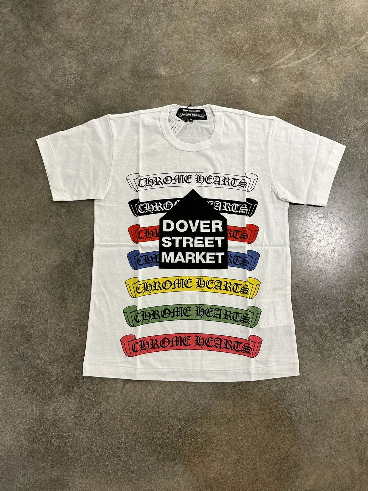 CDG by Comme des Garcons Short Sleeve T Shirts CDG by Comme des Garcons × Chrome Hearts × Dover Street Market Chrome Hearts x Dover Street Market x CDG T-Shirt Multi