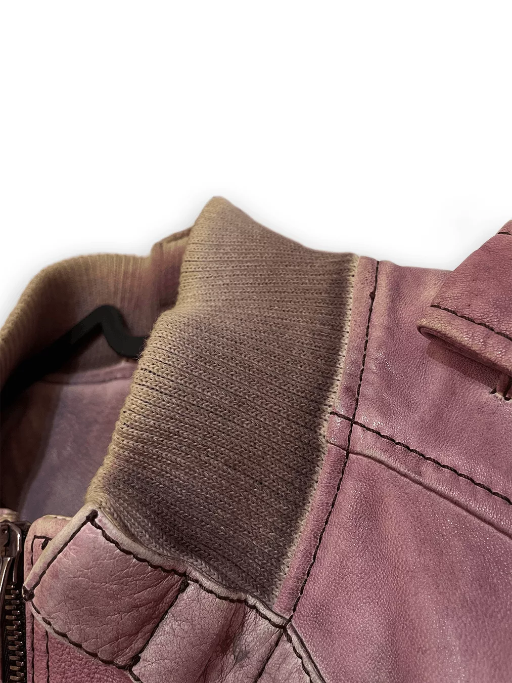 Hugo Boss Leather Jackets HUGO BOSS Leather Pink Wash Biker