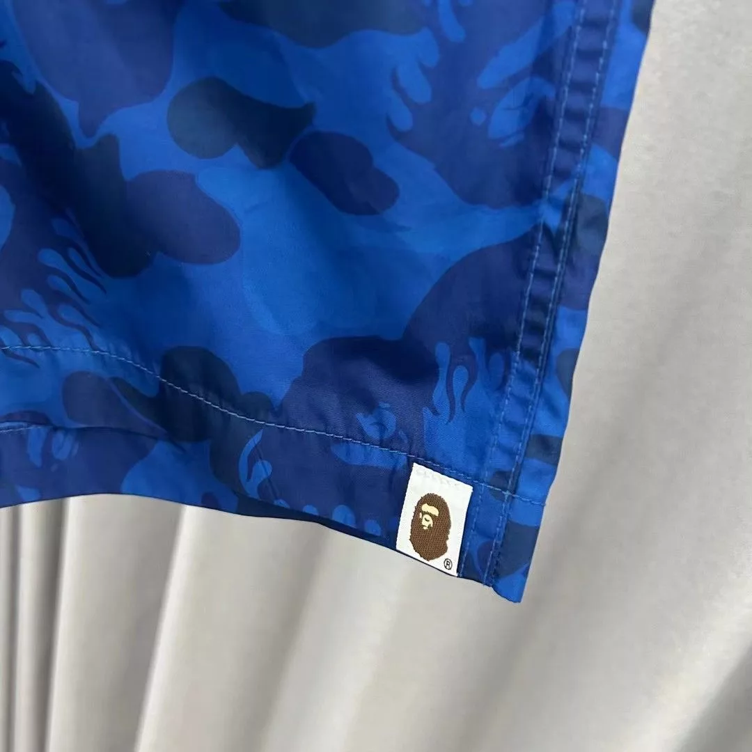 Bape Shorts Bape FIRE CAMO SHORTS Blue