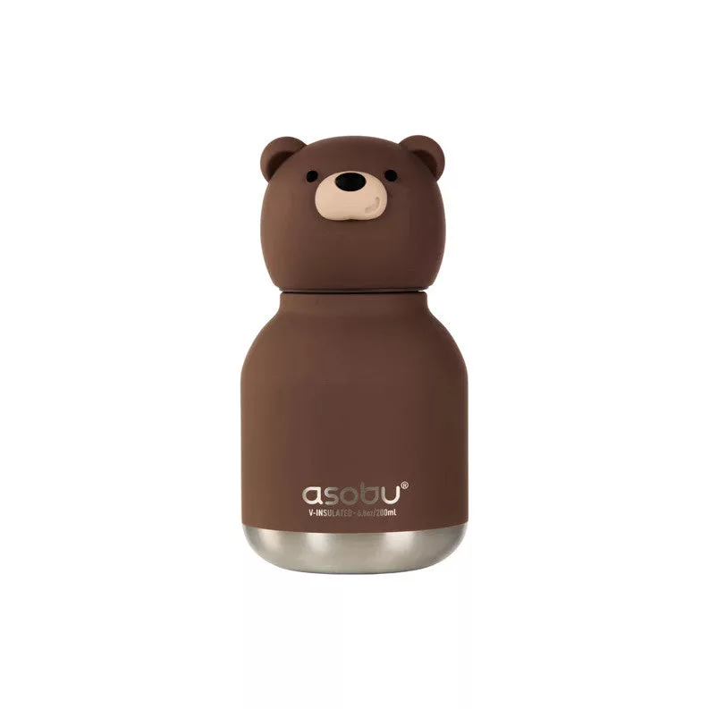 Stainless Water Bottle Mini Bestie Brown Bear