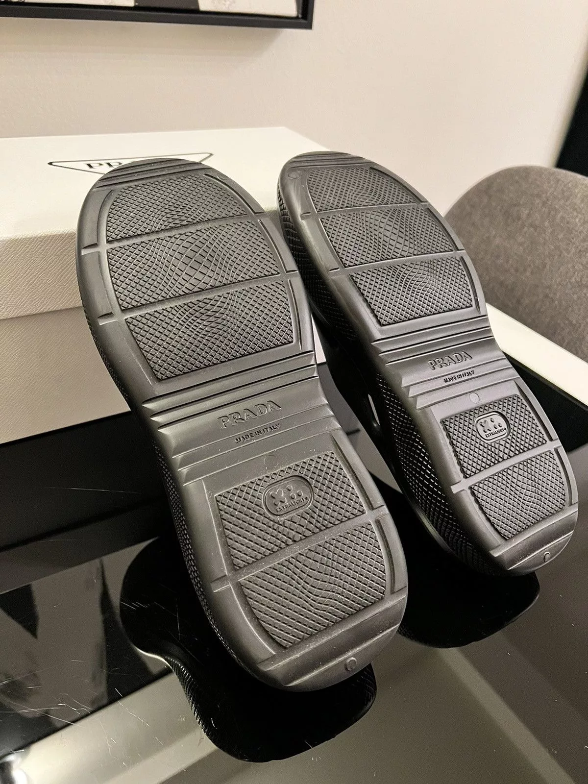 Prada Slip Ons BNIB - Prada Foam Rubber Mules Black
