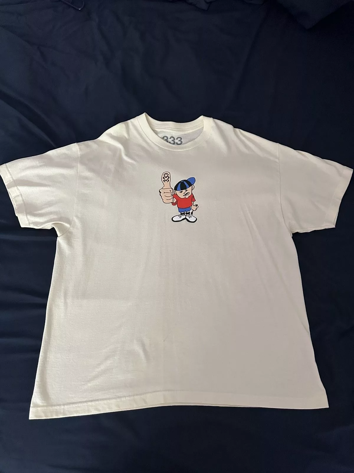 Half Evil Short Sleeve T Shirts Half Evil Character Tee XXL White