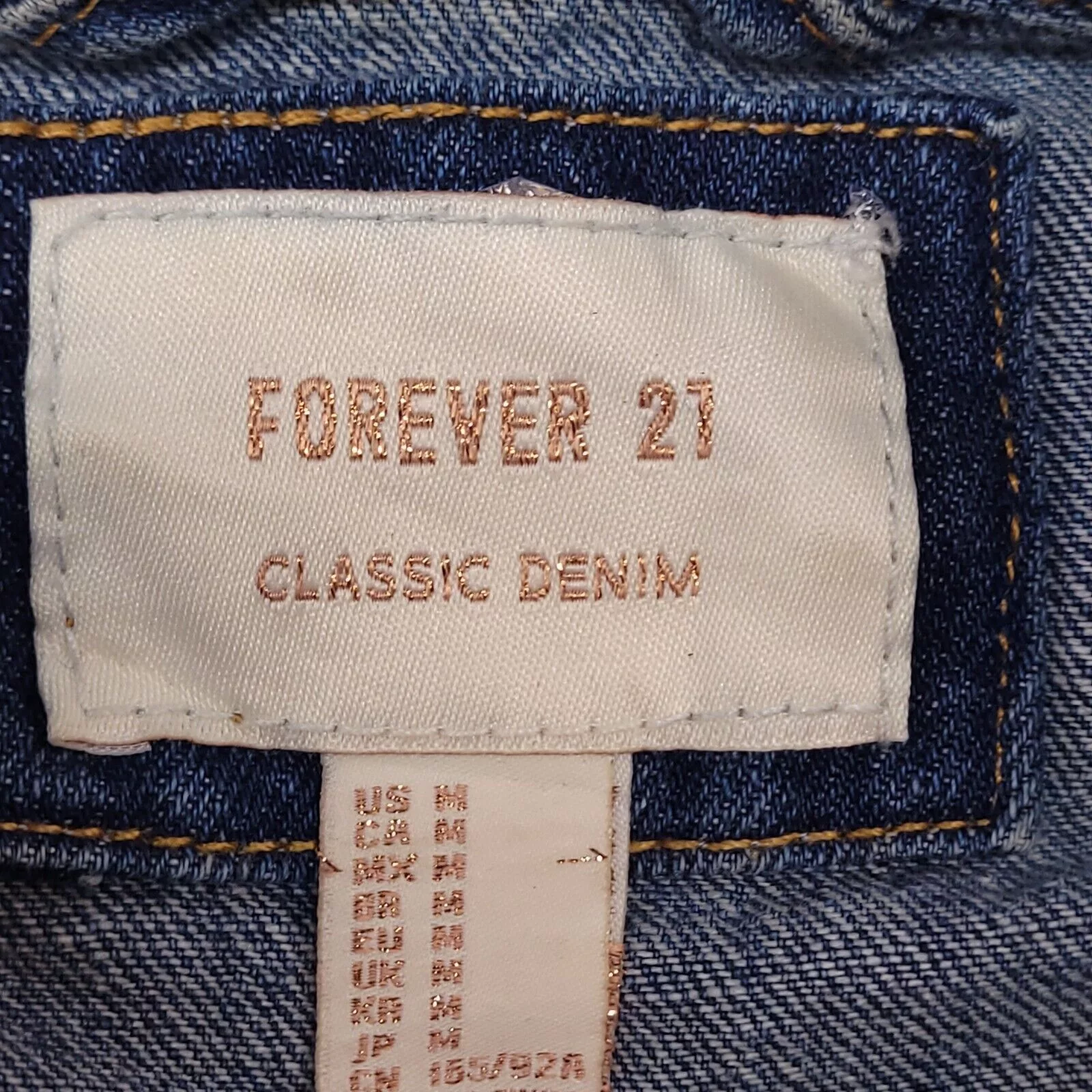 Forever 21 Jackets Forever 21 Casual Button Up Denim Jean Jacket Womens Size M Blue