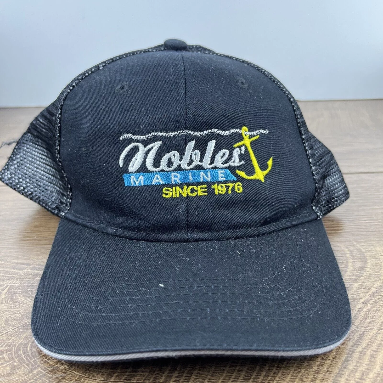 Other Hats Other Noble Marine Hat 1976 Noble Black Hat Adjustable Snapback Ad