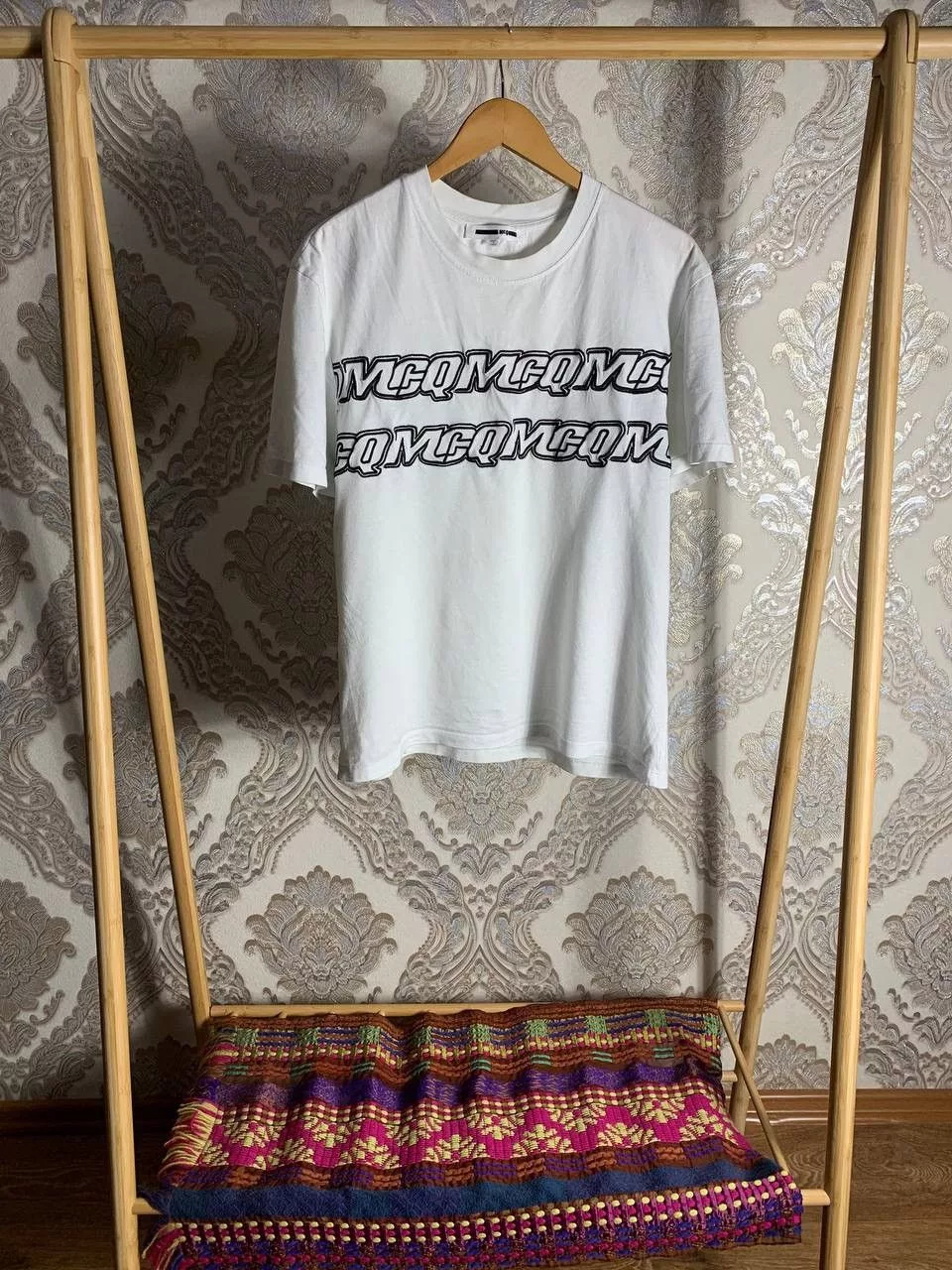 Alexander McQueen Short Sleeve T Shirts ALEXANDER MCQUEEN T-SHIRT BIG LOGO White