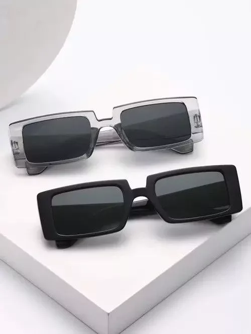 Electric Visual Glasses Electric Visual × Vintage Y2K Retro Punk Kurt Cobain Style Sunglasses 2 Piece Set Black Streetwear