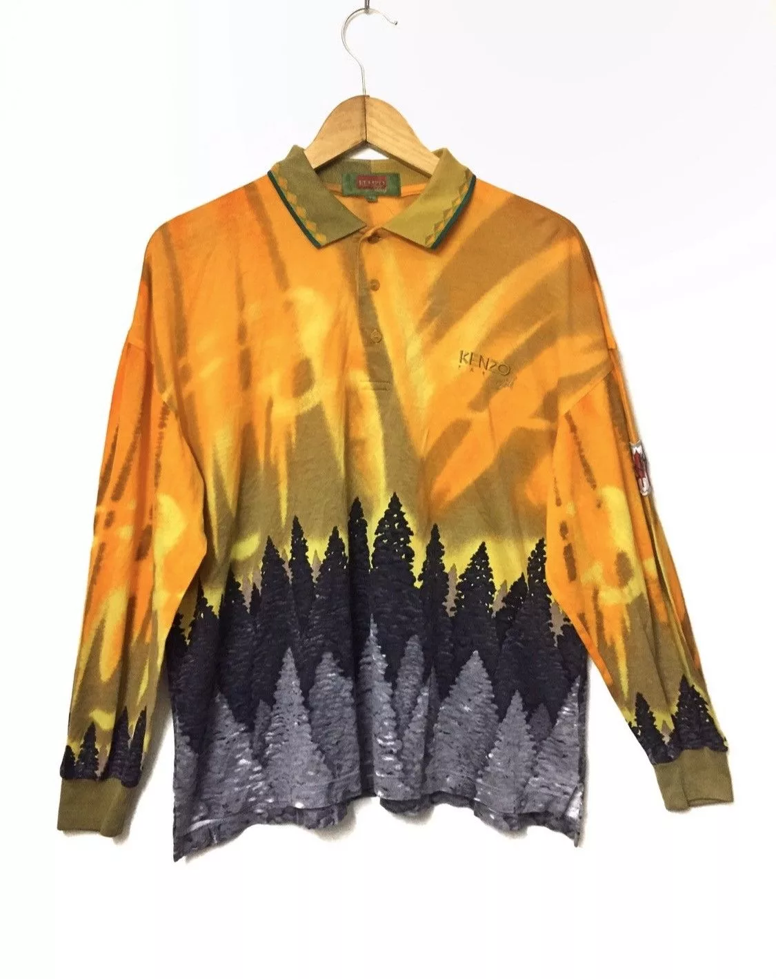 Kenzo Polos Vintage Kenzo Golf Fullprint Canadian Patch Orange