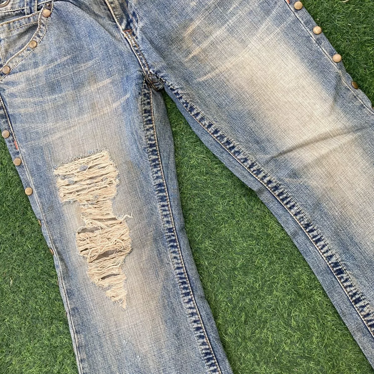 Vanquish Denim VANQUISH BOOTCUT RIPED STYLE JEANS Blue
