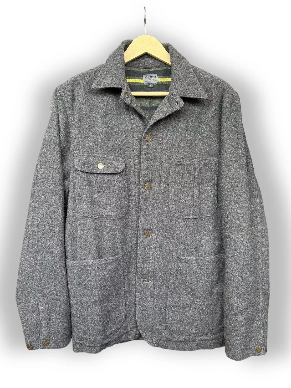 Oshkosh Light Jackets Oshkosh Blanket Fall Winter Wool Jacket Japan Gray