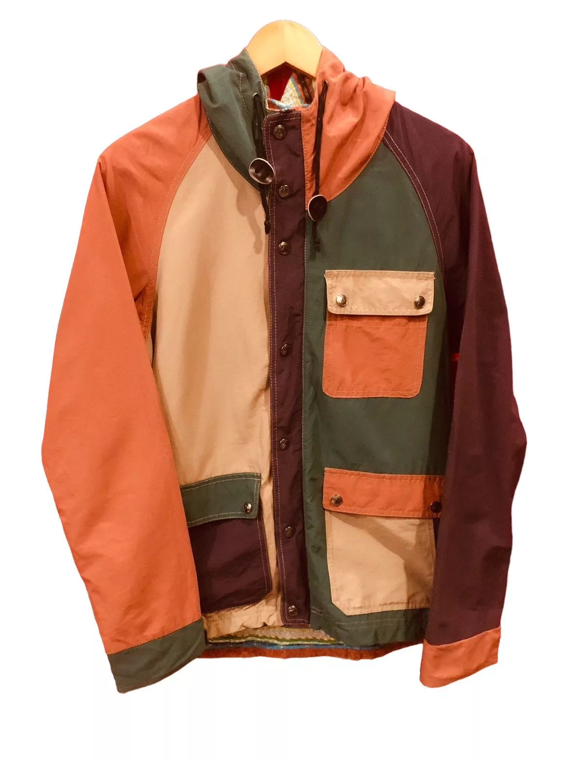 GRN Heavy Coats GRN Reversible Color Block Hoodie Jacket Multi