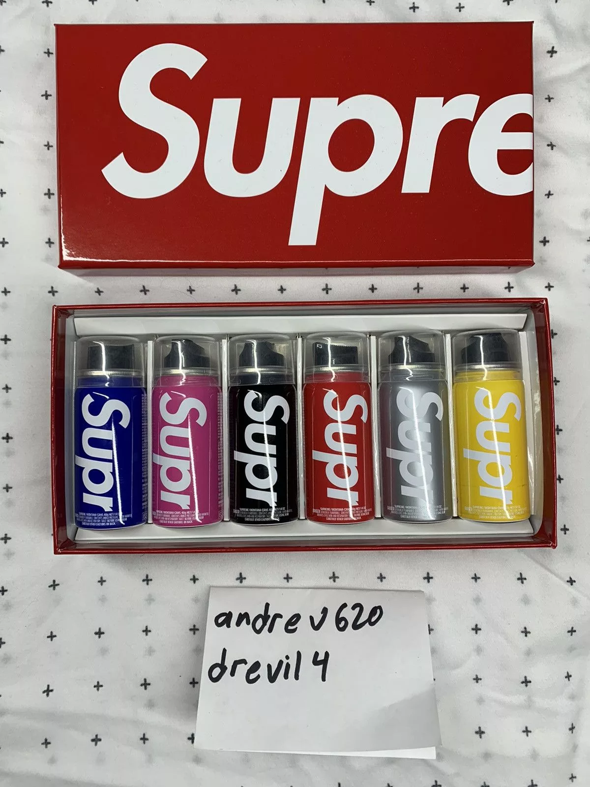 Supreme Supreme Supreme x Montana Mini Can Set Red