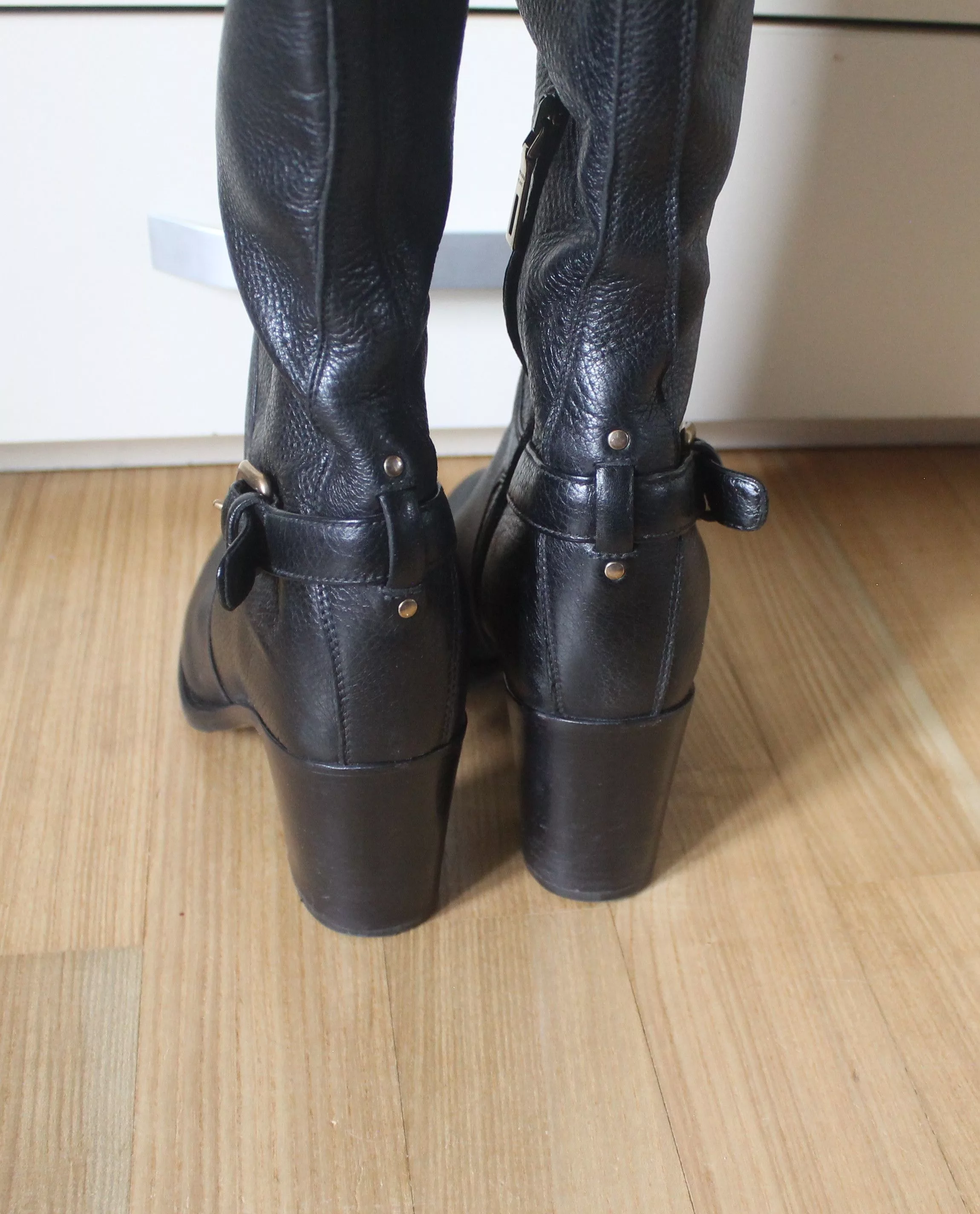 Prada Boots Prada Black High Leather Boots
