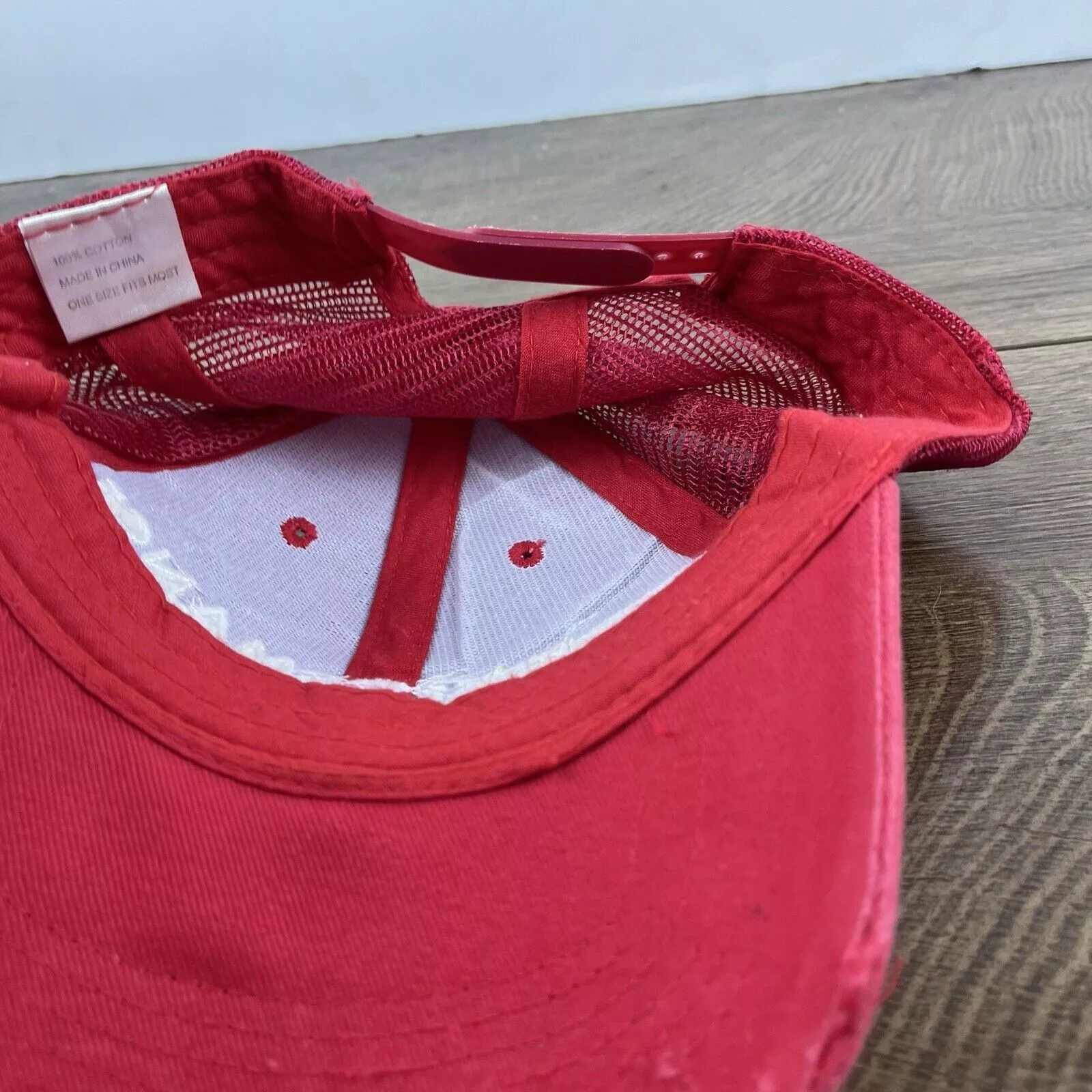 Other Hats Other Performance Food Service Hat Red Cap Adjustable Hat Red Adul