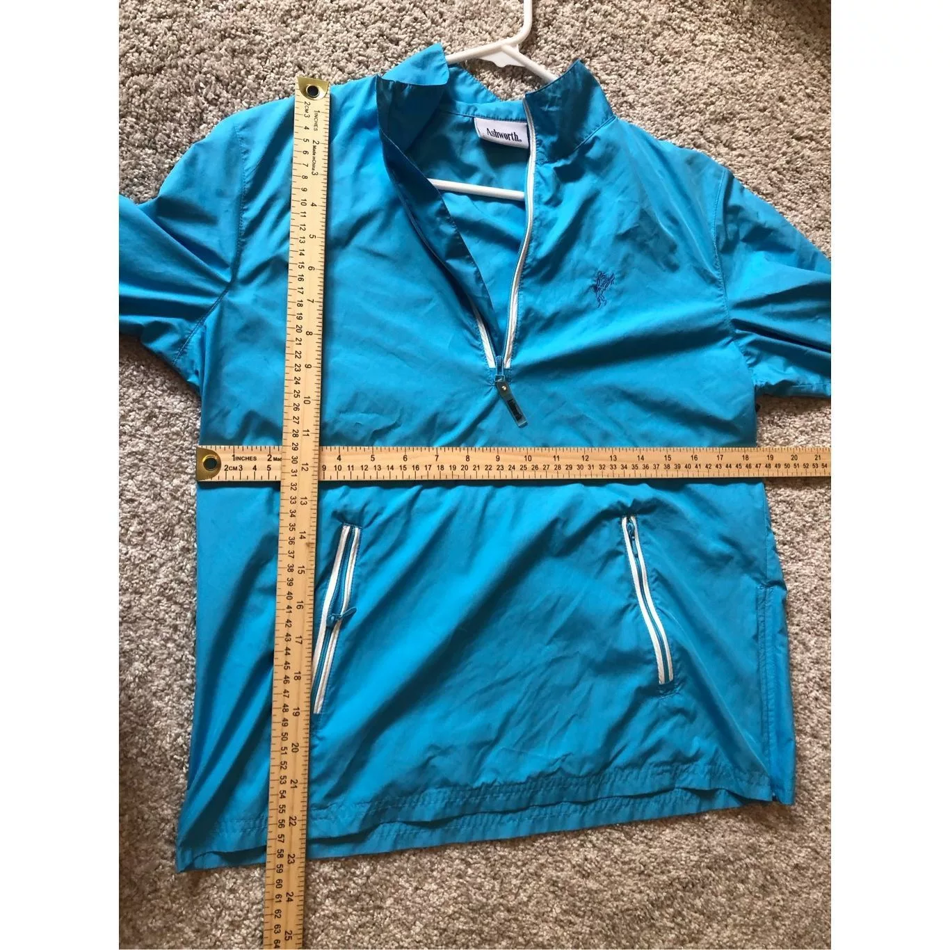 Ashworth Coats Ashworth Women’s Blue Zip Up Lightweight Windbreaker Jacket