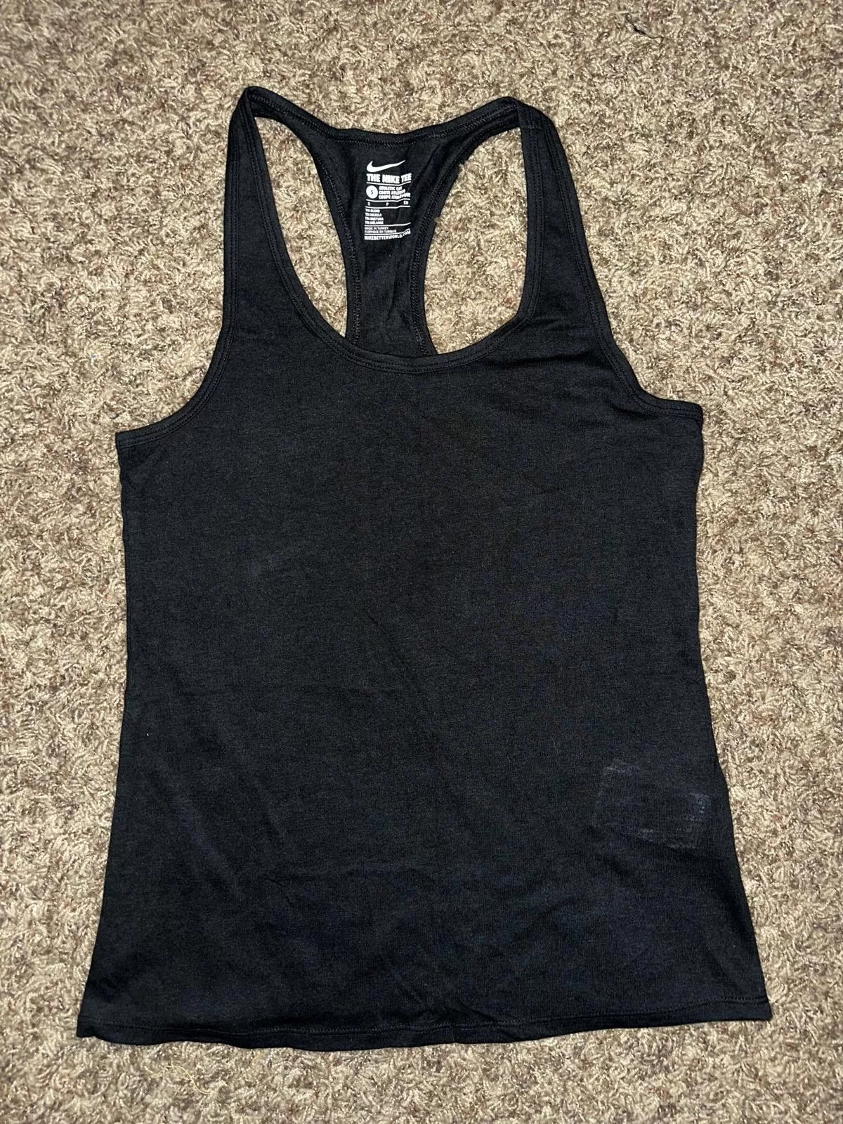 Nike Tank Tops Nike Yoga Layer Tank Black/Dark Smoke Grey Sample