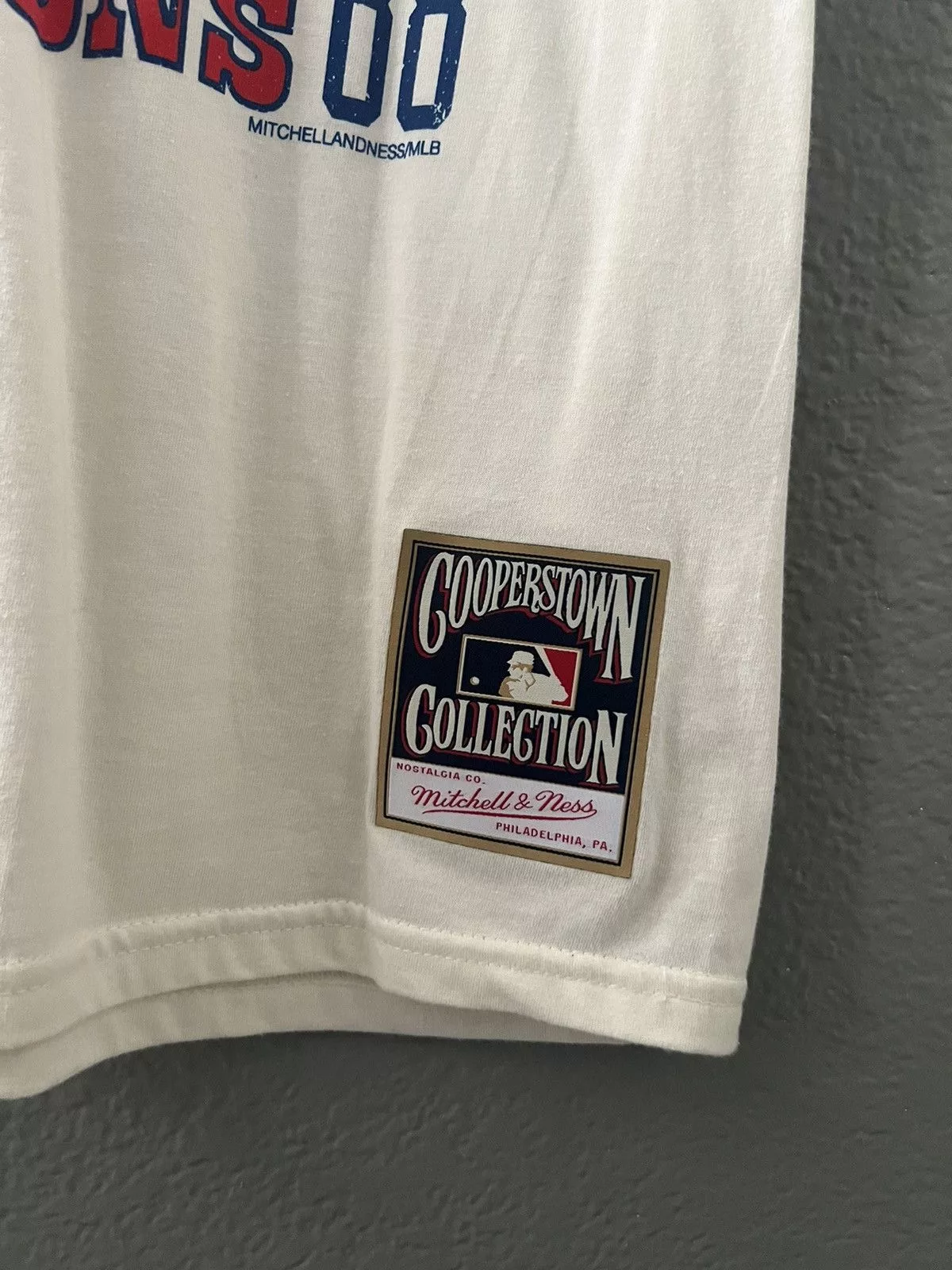 Mitchell & Ness Short Sleeve T Shirts Mitchell & Ness Dodger Graphic Tee Beige