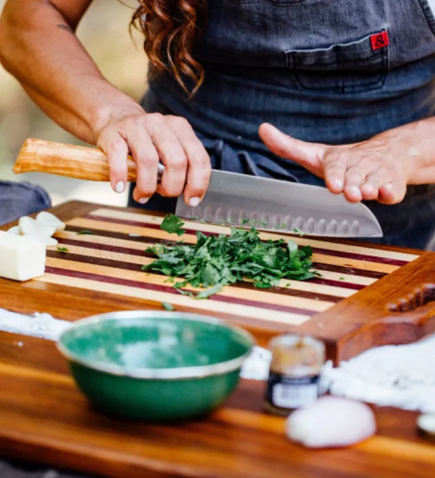 Oliva 7" Kullenschliff Santoku Knife