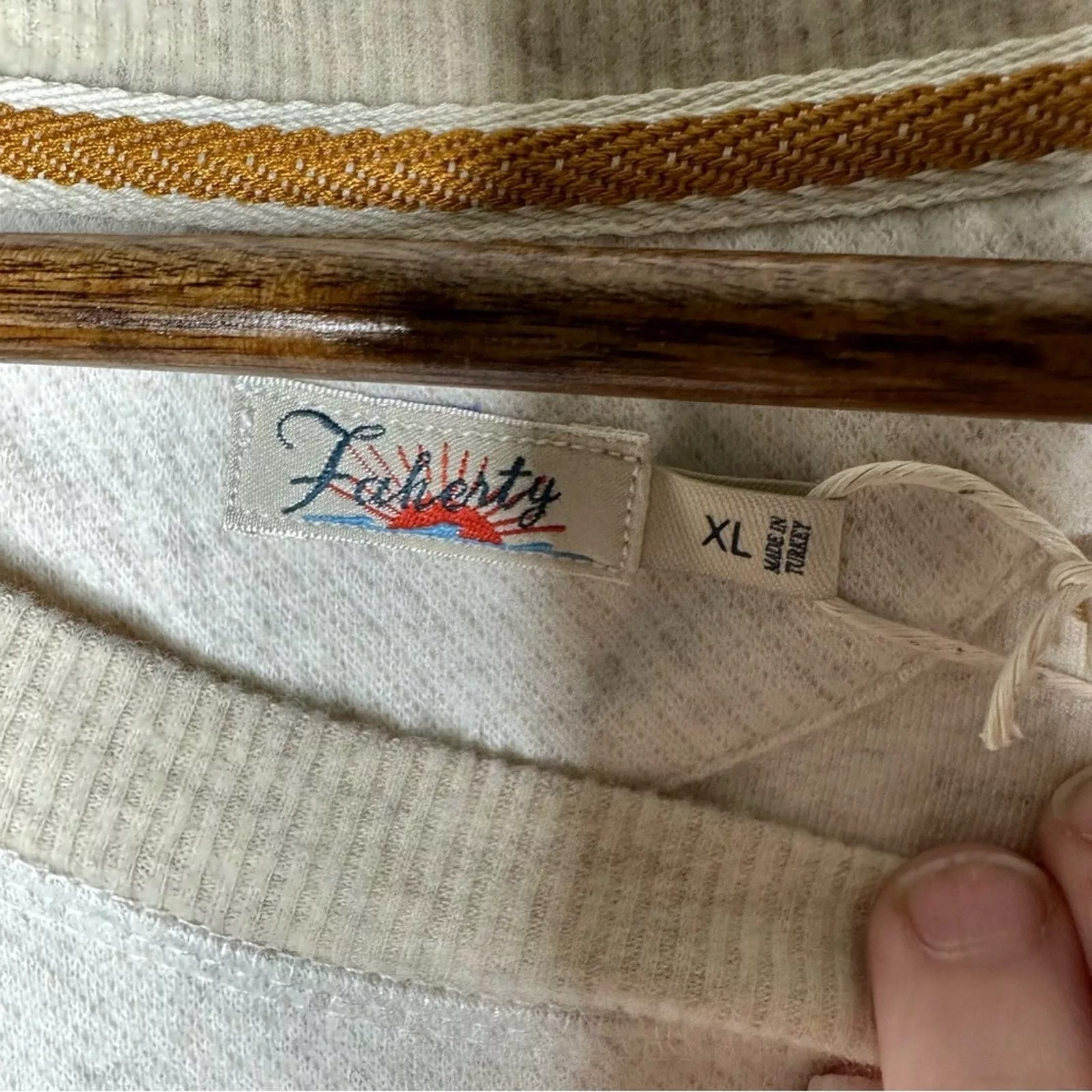 Faherty Blouses FAHERTY Legend Sweater Crew Off White NWT in XL
