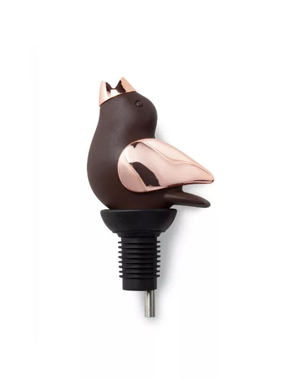 Copper/Brown Chirpy Top Wine Pourer