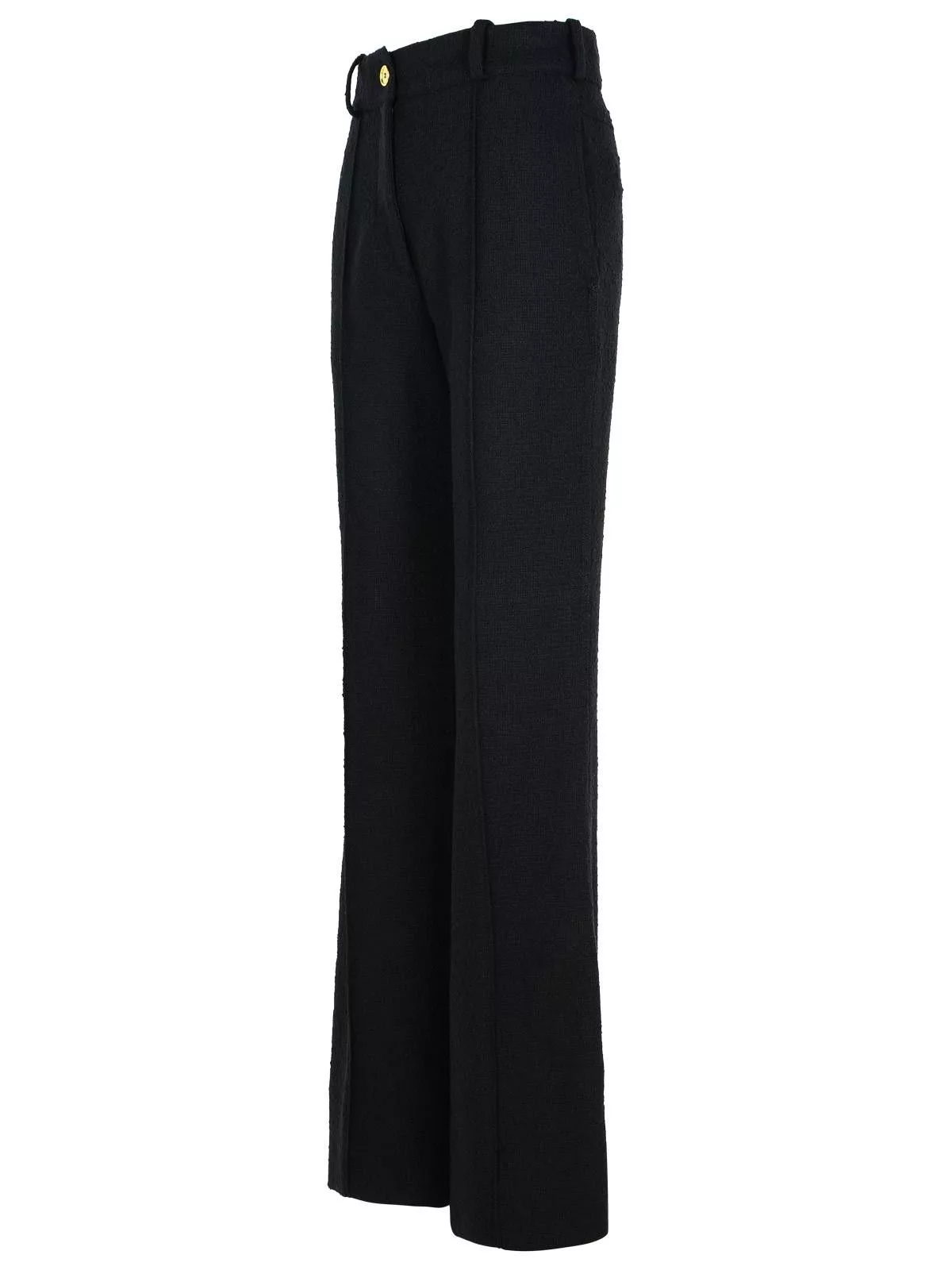 Patou Pants PATOU Black Wool Blend Flare Pants Multi