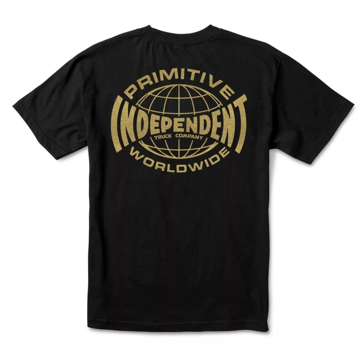 Primitive Short Sleeve T Shirts Primitive Men's X Independent Skateboard Global Tee T-Shirt Black