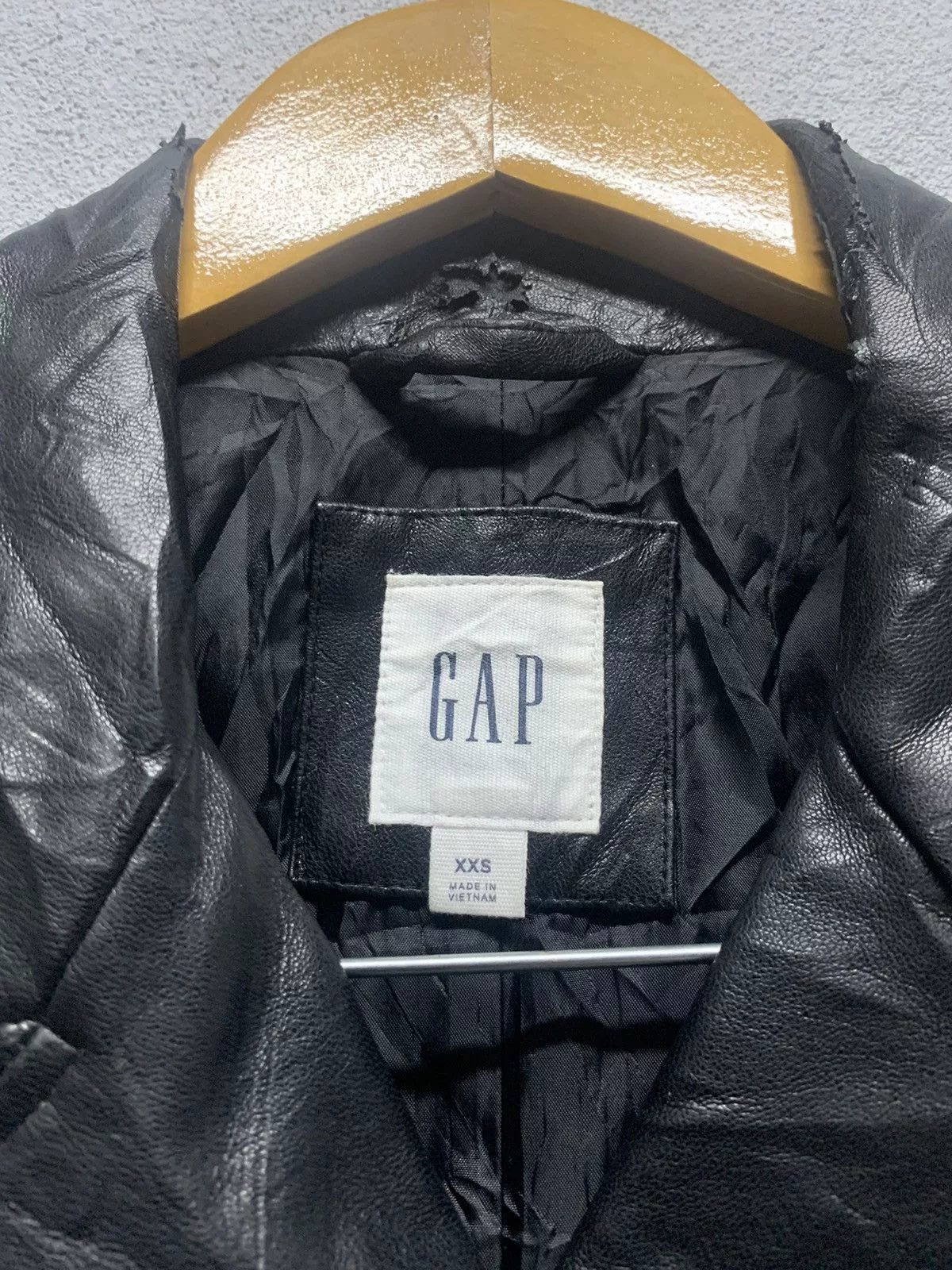 Gap Leather Jackets Gap Leather Jacket Black Avant-Garde