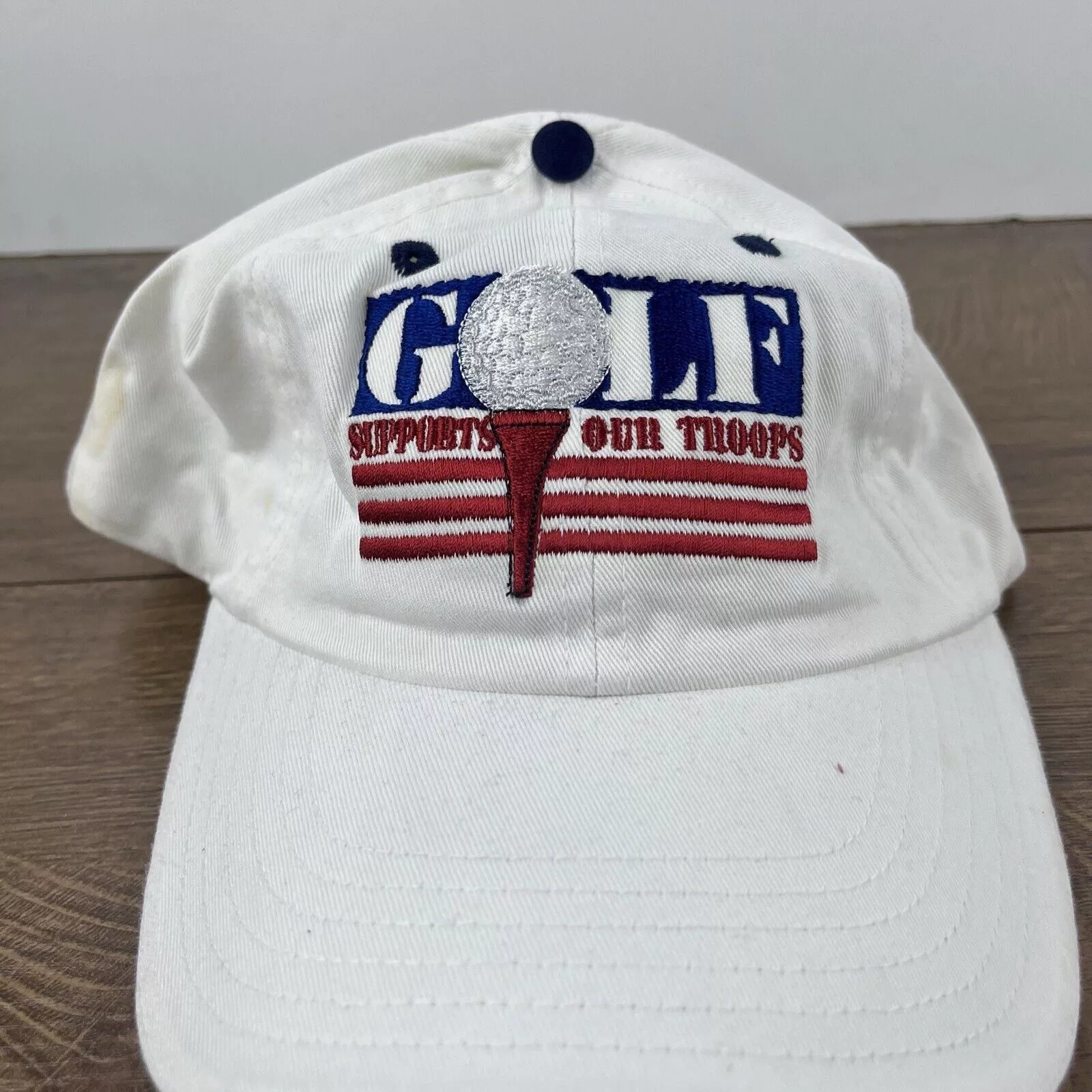 Other Hats Other Golf Hat Support Our Troops Hat White Cap Hat Adjustable Hat