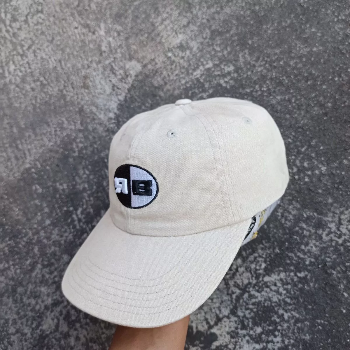 Other Hats Other Vintage 100% catton initials RB roller Blade cap White