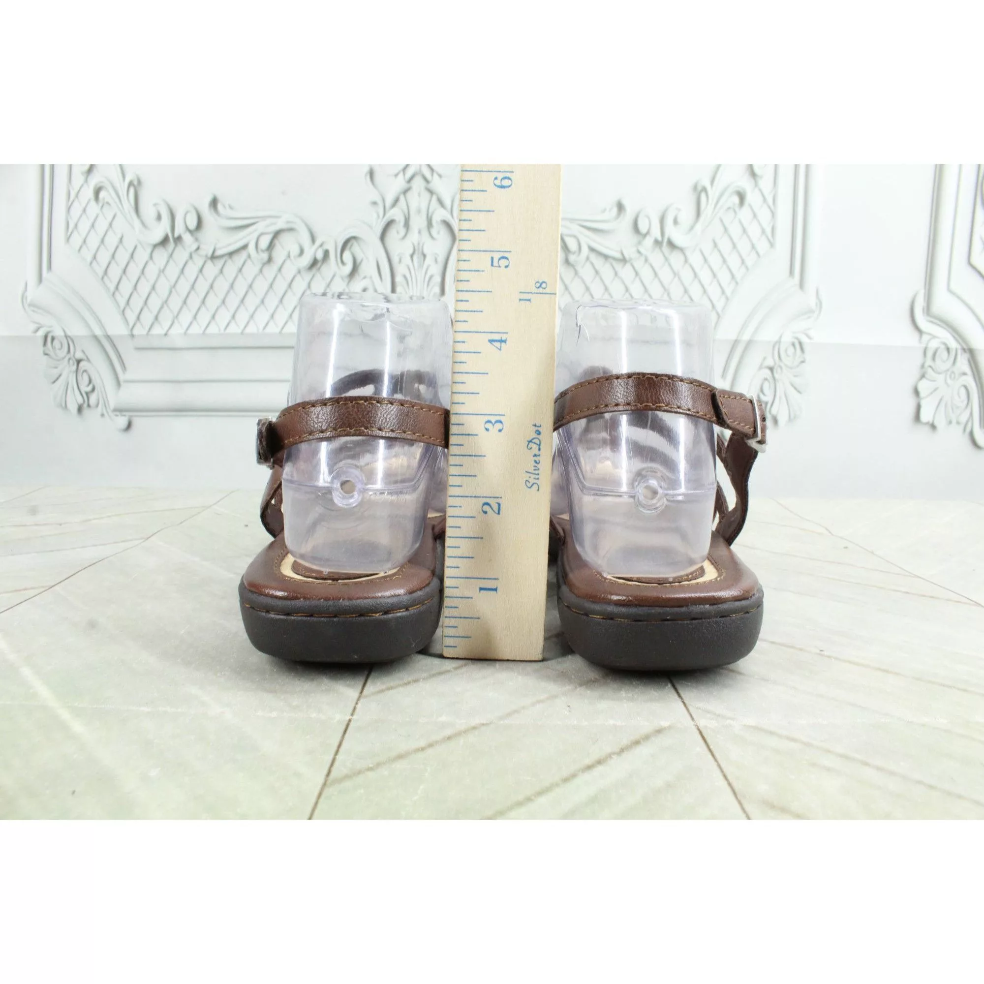 Other Sandals Other BOC Cora Adjustable Strap Slingback Flat Sandals Size 8 M Brown