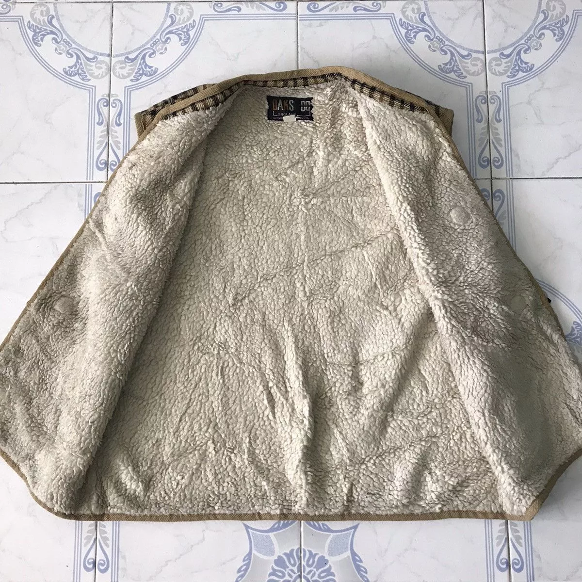 DAKS Vests Daks England Vest Fleece Sherpa Multi
