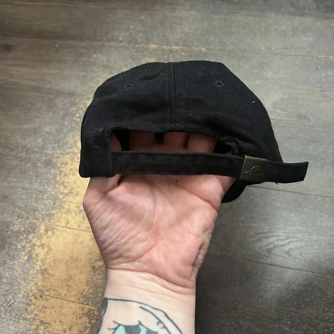 Designer Hats Designer Vintage Click Double Click Strap Back Hat Tech Computers Black