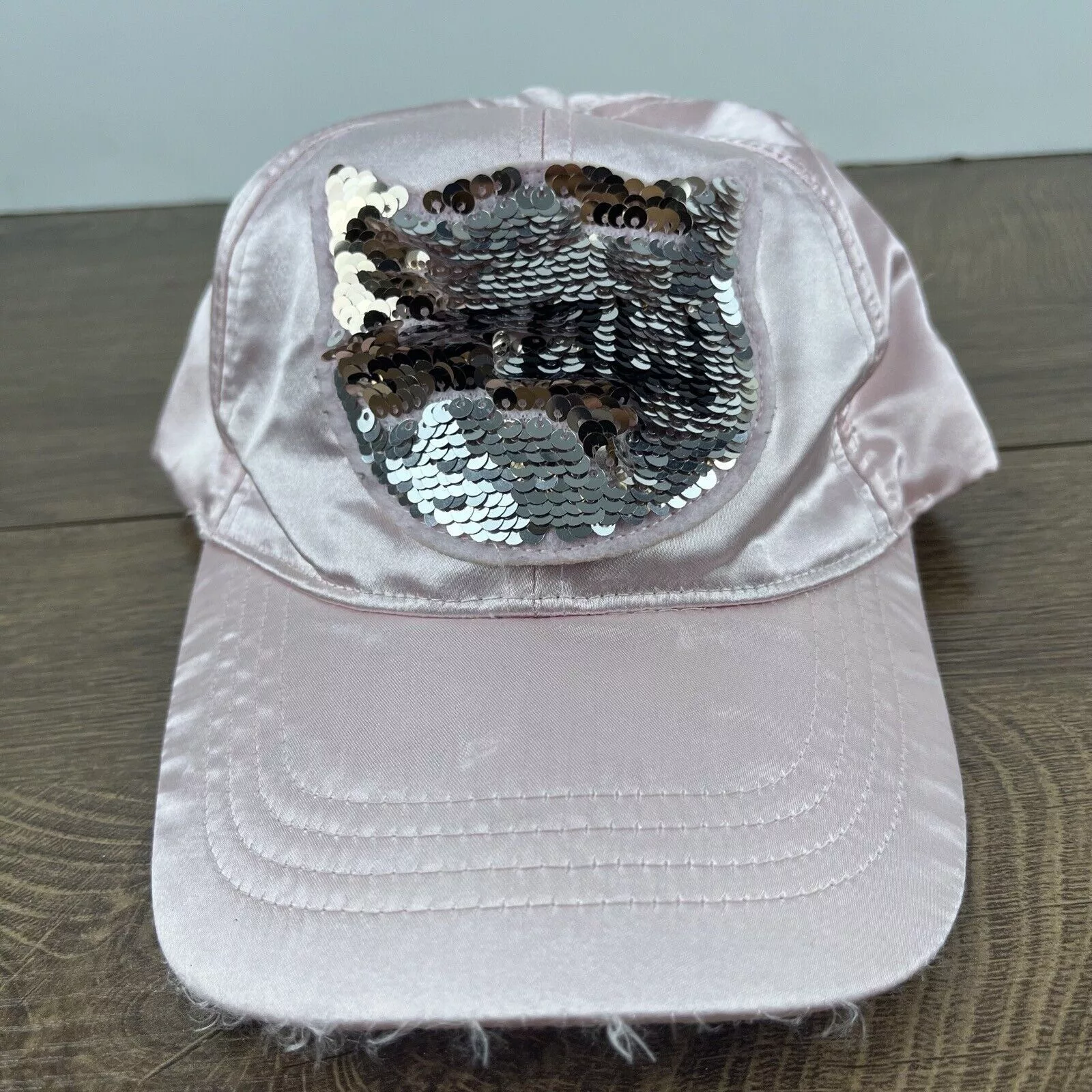 Other Hats Other Cat Face Hat Glitter Hat Pink Cap Adjustable Pink Adult Size