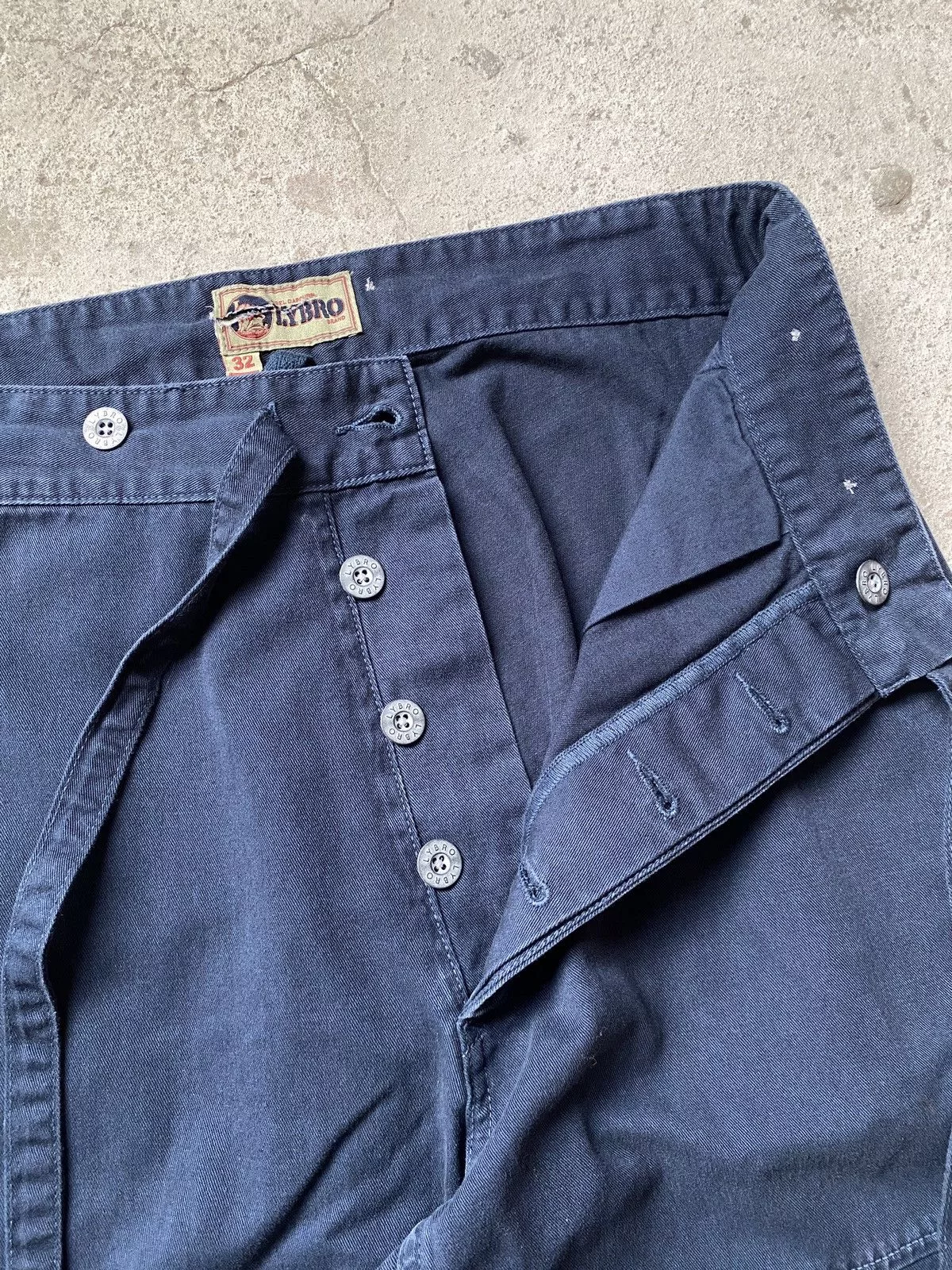 Nigel Cabourn Casual Pants Nigel Cabourn Lybro P-65 Drawstring Work Pants Blue